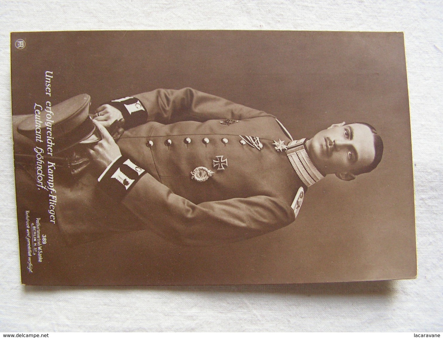 Ww1 Weltkrieg Flieger Pilote Avion Aviation Soldat Allemand Carte Photo Kampf Flieger Leutnant Hohndorf 10 - Guerre 1914-18