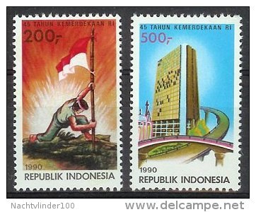 Mgm1434 ONAFHANKELIJKHEID 45 YEARS INDEPENDENCE REPUBLIC INDONESIA 1990 PF/MNH - Indonesië