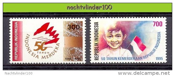 Mgm1633 ONAFHANKELIJKHEID 50 JAAR VLAG 50 YEARS INDEPENDENCE FLAG INDONESIA 1995 PF/MNH VANAF1EURO - Indonesië