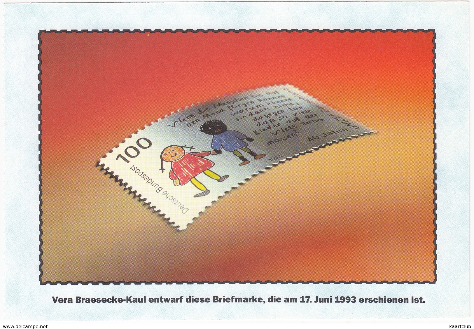 100 Pf. Briefmarke - Vera Braesecke-Kaul Entwarf Diese Briefmarke, Die Am 17. Juni 1993 Erschienen Ist - Sammler-Service - Postzegels (afbeeldingen)