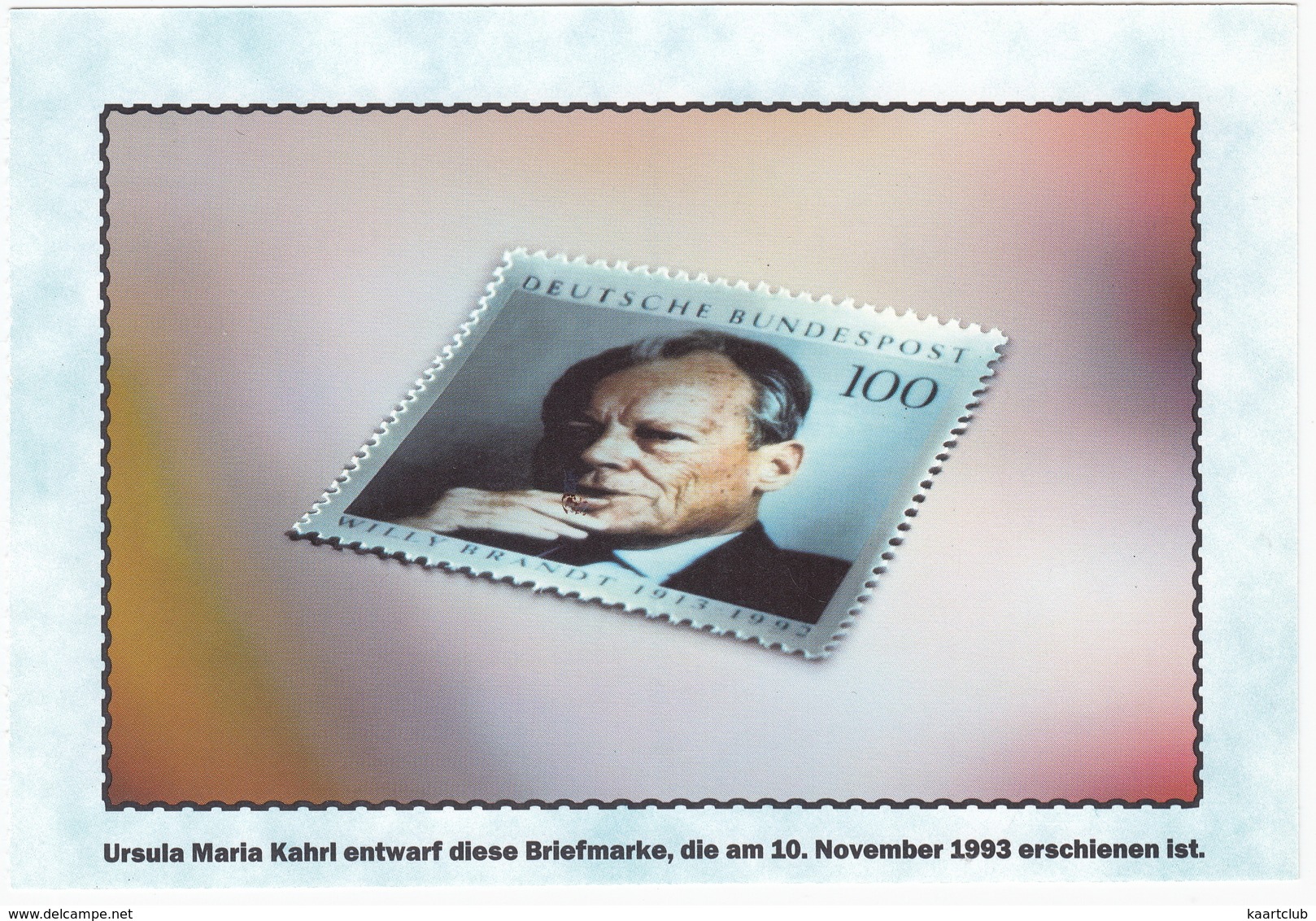 100 Pf. Briefmarke - Ursula M. Kahrl Entwarf Diese Briefmarke, Die Am 16.November 1993 Erschienen Ist - Sammler-Service - Briefmarken (Abbildungen)