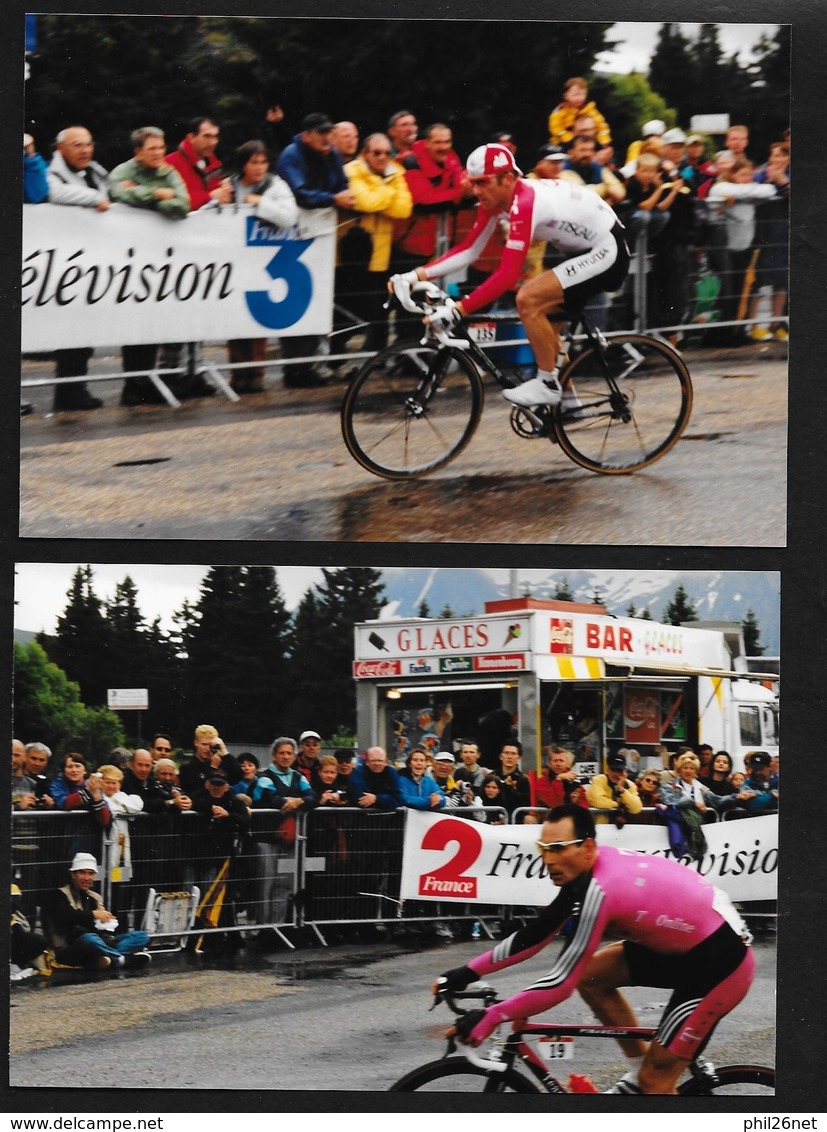 59  Photos Originales Tour De France 2001 Contre La Montre Grenoble Chamrousse Simon; Ulrich;Zabel;Roux; Brochard....TB - Cycling