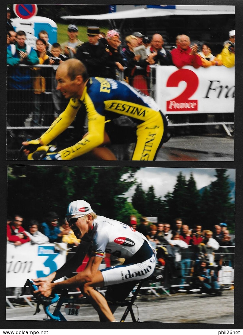 59  photos originales Tour de France 2001 Contre la montre Grenoble Chamrousse Simon; Ulrich;Zabel;Roux; Brochard....TB