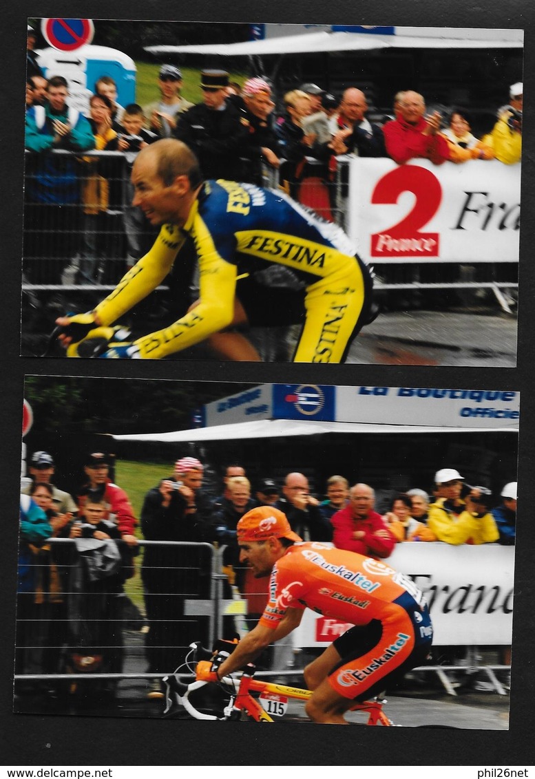 59  photos originales Tour de France 2001 Contre la montre Grenoble Chamrousse Simon; Ulrich;Zabel;Roux; Brochard....TB