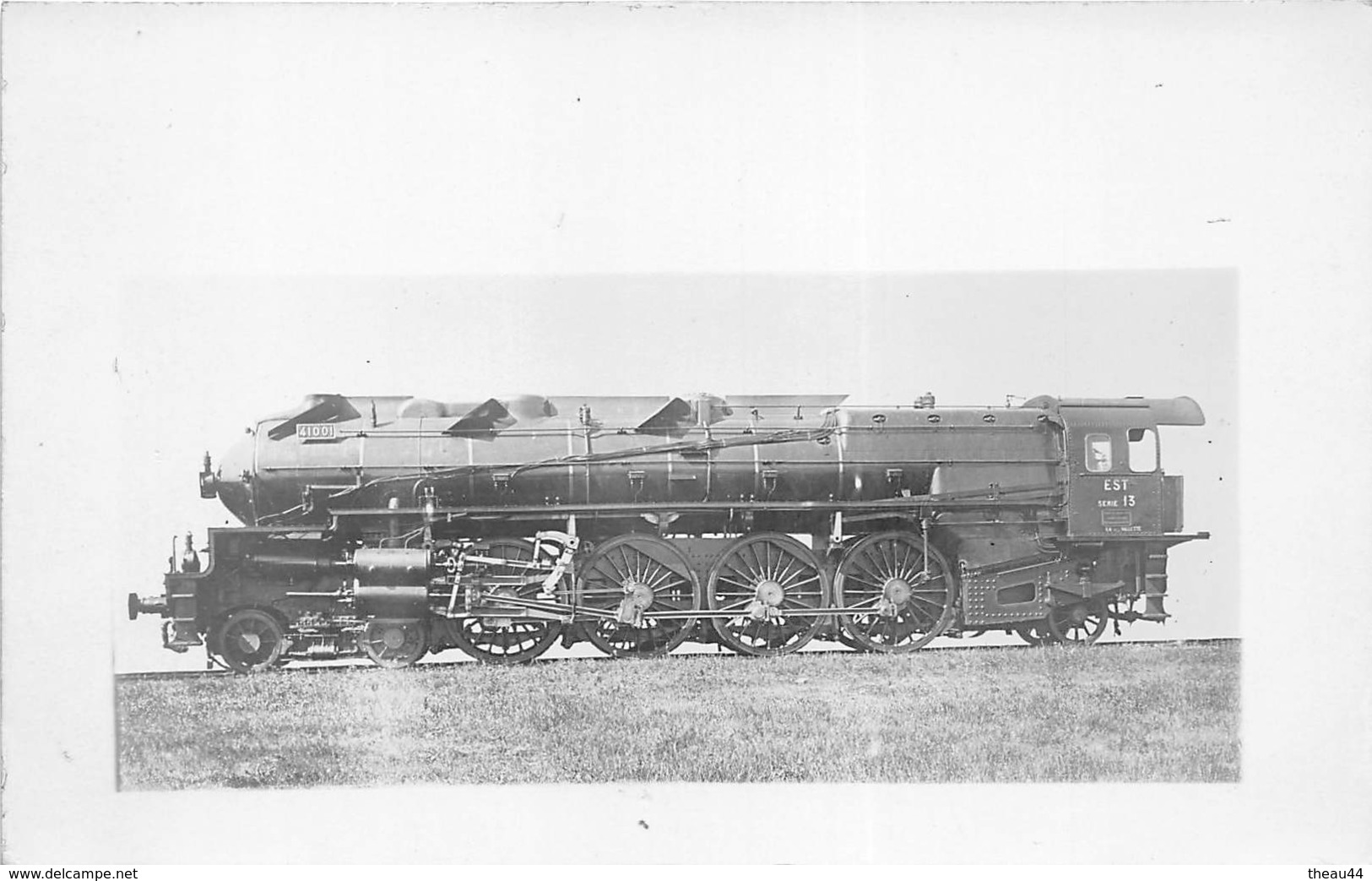 Les Locomotives Française  - Carte-Photo Du Réseau Est - Machine N° 41001, Construite Aux Atelier D' EPERNAY En 1925 - Treni