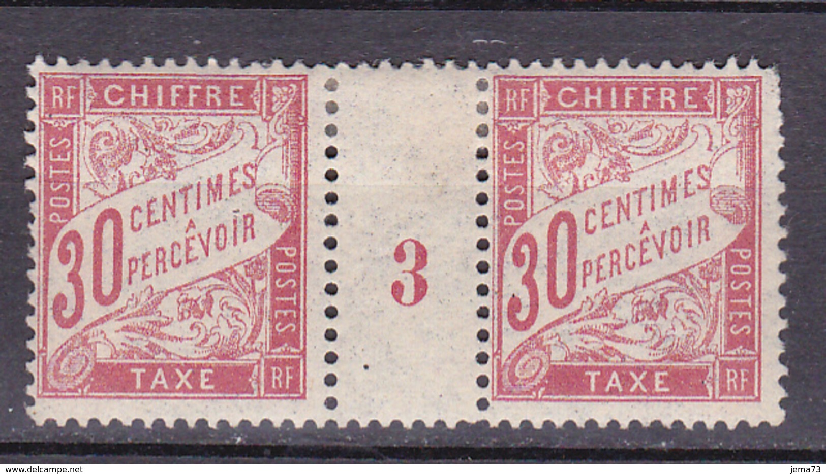 N° 33 Timbres Taxes Millésimés N° 3 Neuf Avec Trace De Charnière Au Dos - Millésimes