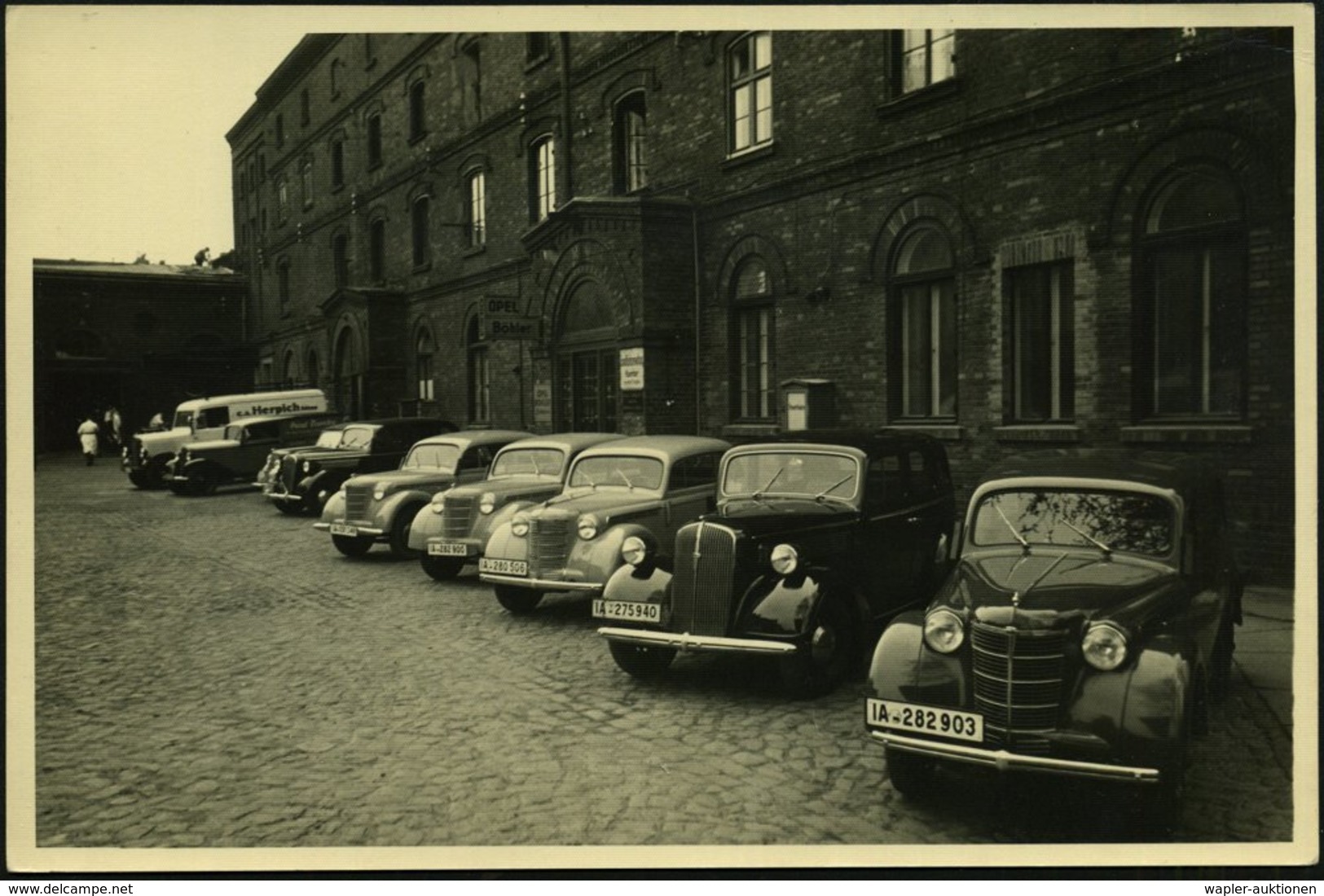 1938 BERLIN, Orig. S/ W.-Foto: Firma Opel-Böhler Mit Diversen Olpel "Olympia" Etc. (Format 17,5 X 11,5 Cm), Rs. Uhv-Stem - Other & Unclassified