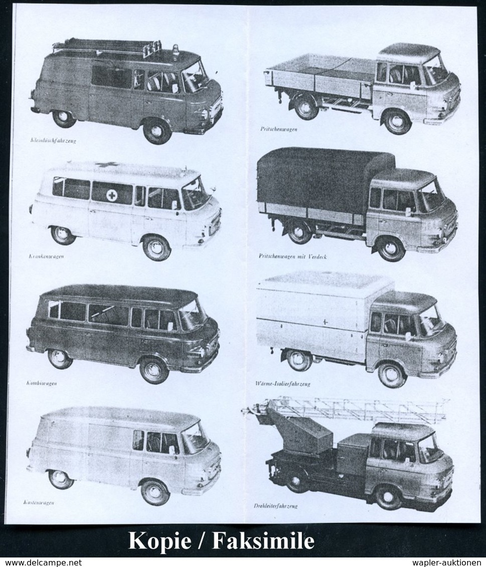 1965 (22.7.) KARL-MARX-STADT S6, Absender-Freistempel VEB BARKAS = Hersteller Von Kleinbussen U. -LKW, Firmen-Teilbrief  - Other & Unclassified