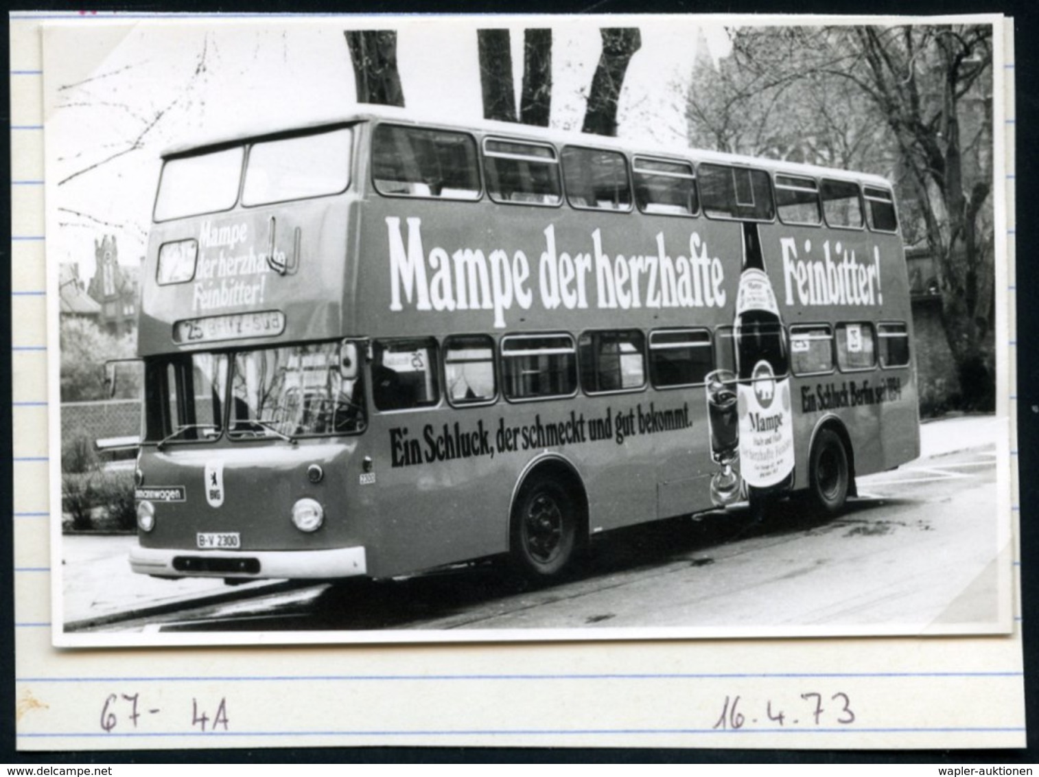 1972/75 BERLIN, 11 Verschiedene S/ W.-Fotos Der BVG (West) Doppeldecker-Omnibusse (meist Format 7 X 10,5 Cm) Mit Alkohol - Other & Unclassified