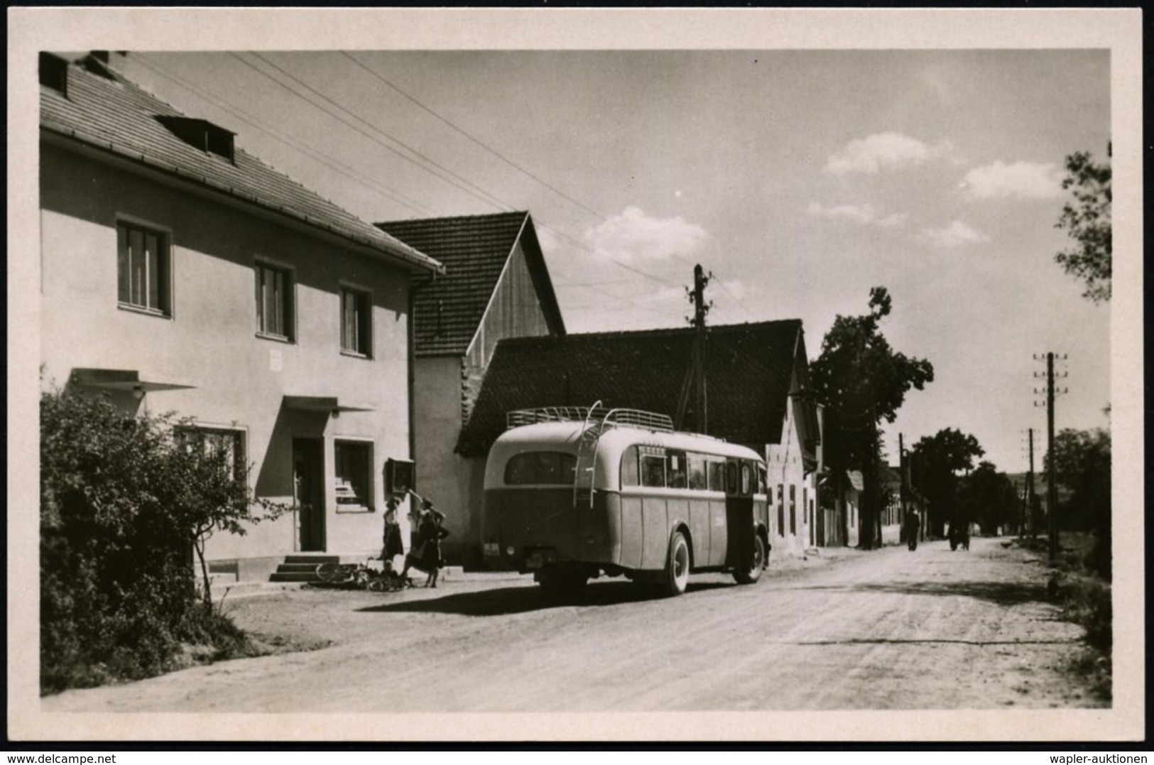 1952 TSCHECHOSLOWAKEI, 1,50 Kc. Bildganzsache Gottwald: Überland-Omnibus In Horne Motesice, Ungebr. (Pofis CPH.30/04) -  - Other & Unclassified