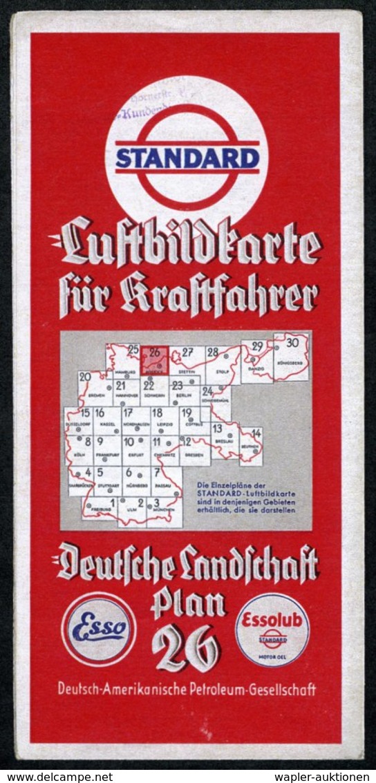 1935 (ca.) DEUTSCHES REICH, "Luftbildkarte Für Kraftfahrer" Nr.19 (Berlin-Frankfurt/ Oder-Cottbus-Dresden-Görlitz) Fa. E - Autres & Non Classés