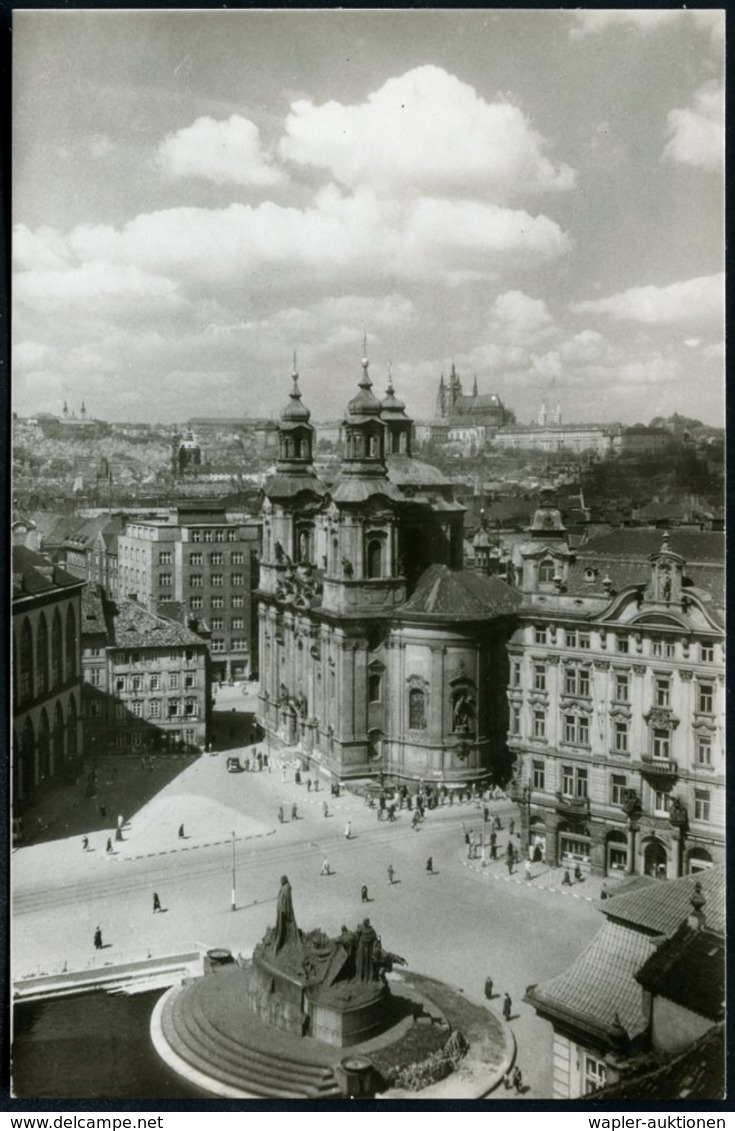 1950 TSCHECHOLOWAKEI, 1,50 Kc. Bildganzsache Gottwald: Barock-Kirche "St. Nikolaus" (1732-35) Prag Von Kilian I. Dietzen - Other & Unclassified