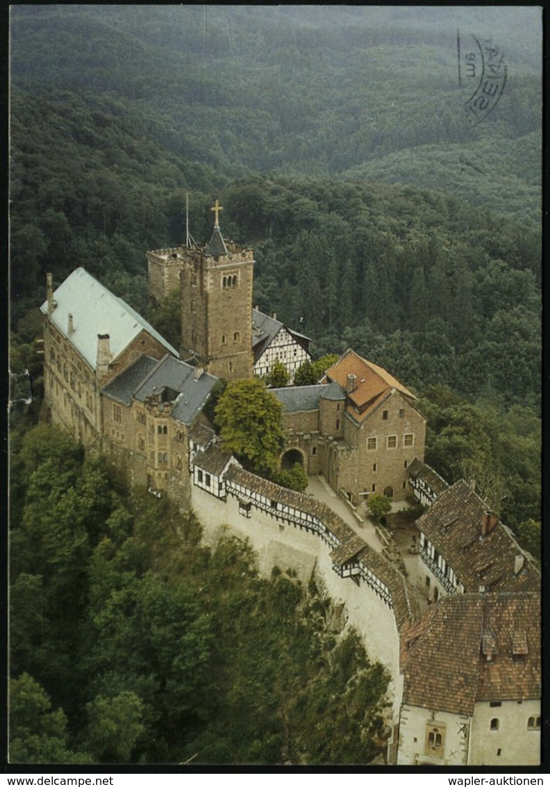 1995 (4.10.) 99817 EISENACH 1, Maschinen-Werbestempel Luther 400. Todestag Auf Passender Color-Ak.: Wartburg, Bedarf - M - Other & Unclassified