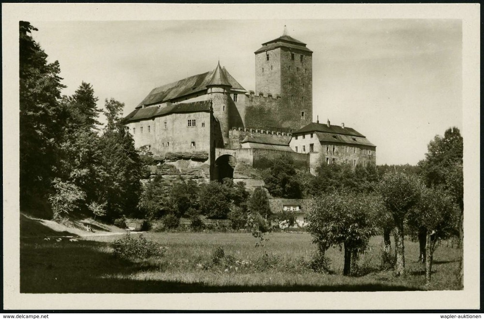 1953 TSCHECHOSLOWAKEI, 1,50 Kc. Bild-Ganzsache: Burg Kost (14. Jhdt.) Hier Wurde Der Film "Hannibal Rising" Gedreht!, Un - Other & Unclassified