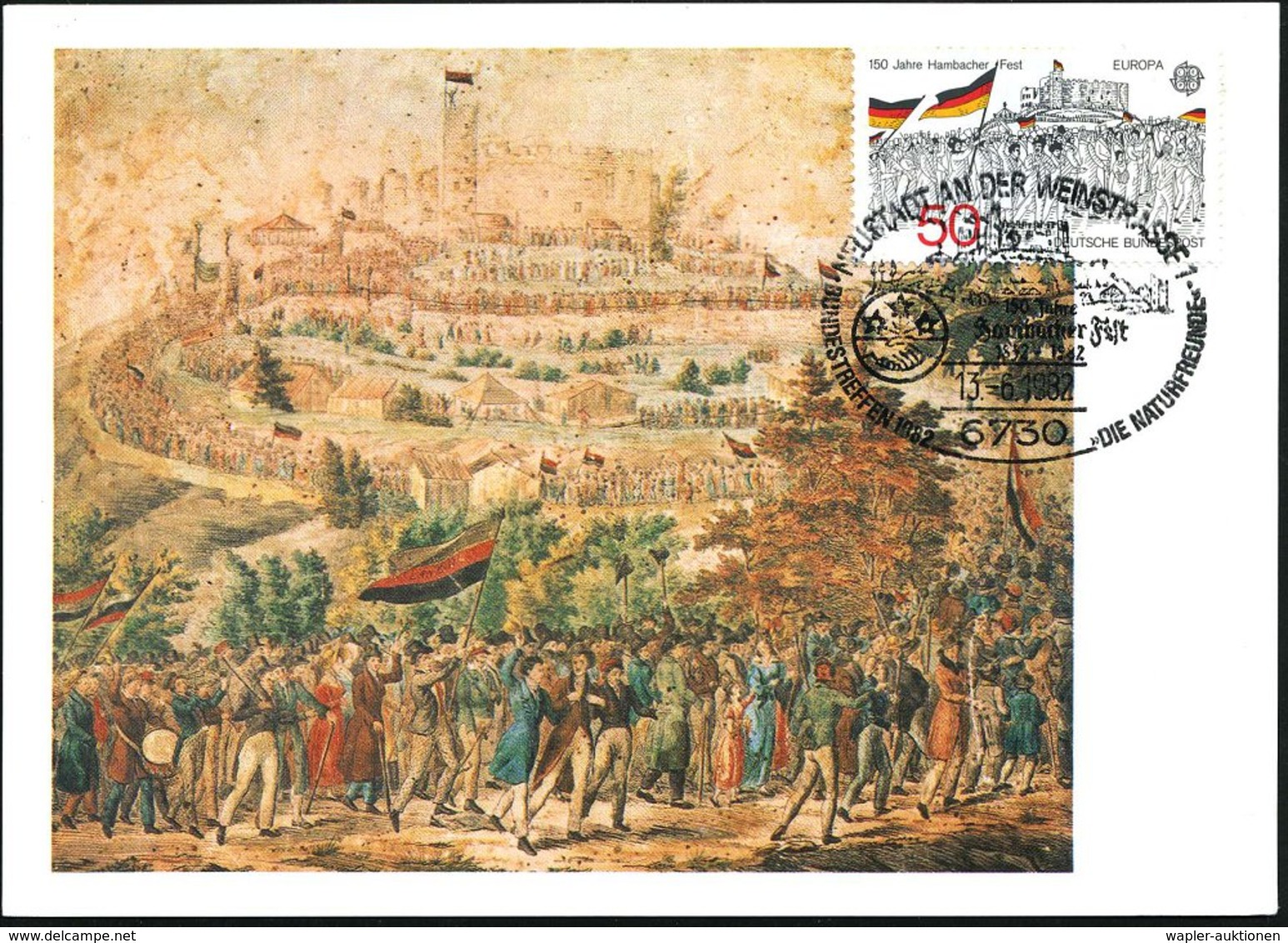 1982 6730 NEUSTADT AN DER WEINSTRASSE 1, 2 Verschiedene Sonderstempel "Hambacher Fest" (Revolution 1848) Je Auf Passende - Other & Unclassified