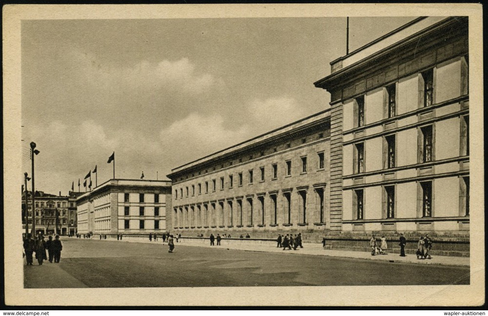 1939 Berlin, Monochrome Kupferdruck-Ak.: Neue Reichskanzlei (1934-39, Geplant Von Albert Speer), (kl. Eckbugspur) Ungebr - Other & Unclassified