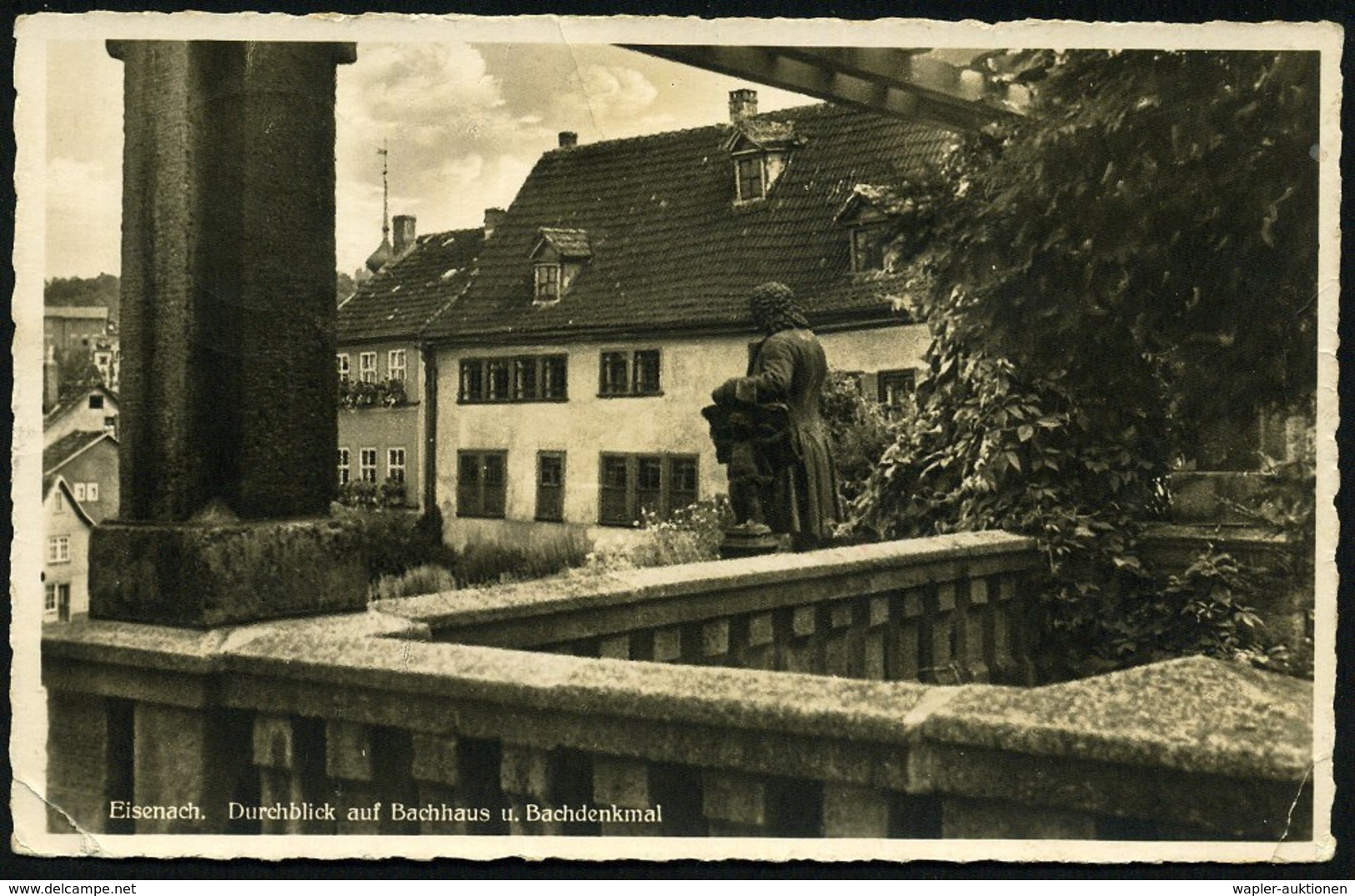 1941 (8.10.) Eisenach, Stumme 1K-Brücke = Tarnstempel Eisenach + Roter Briefstempel Teillazarett Haus Schemmschule, S/ W - Andere & Zonder Classificatie
