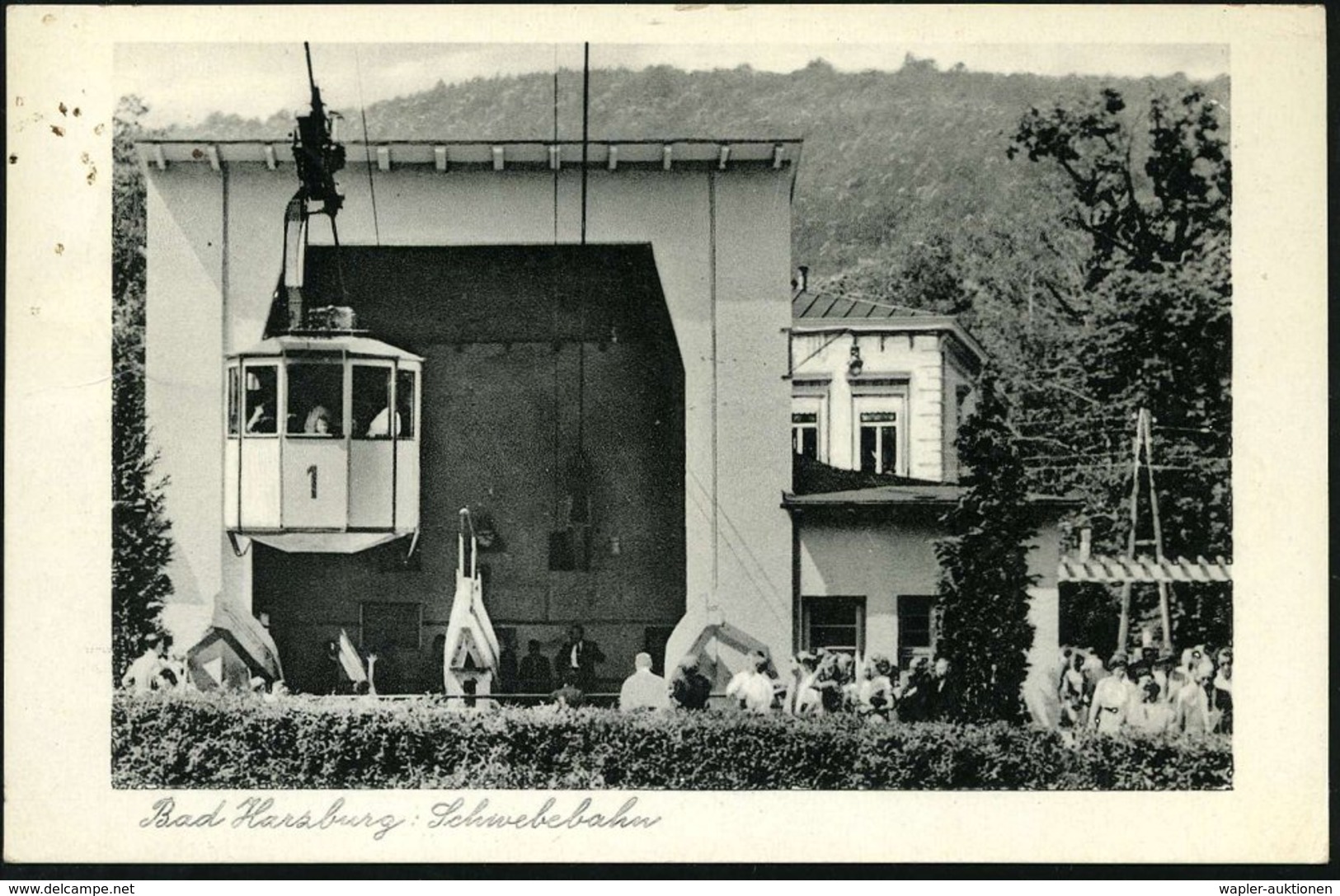 1953 Bad Harzburg, S/ W.-Foto-Ak.: Talstation Der Kabinen-Seilbahn (gest. WOLFSHAGEN), Bedarf - Seil- & Bergbahnen / Cab - Other & Unclassified