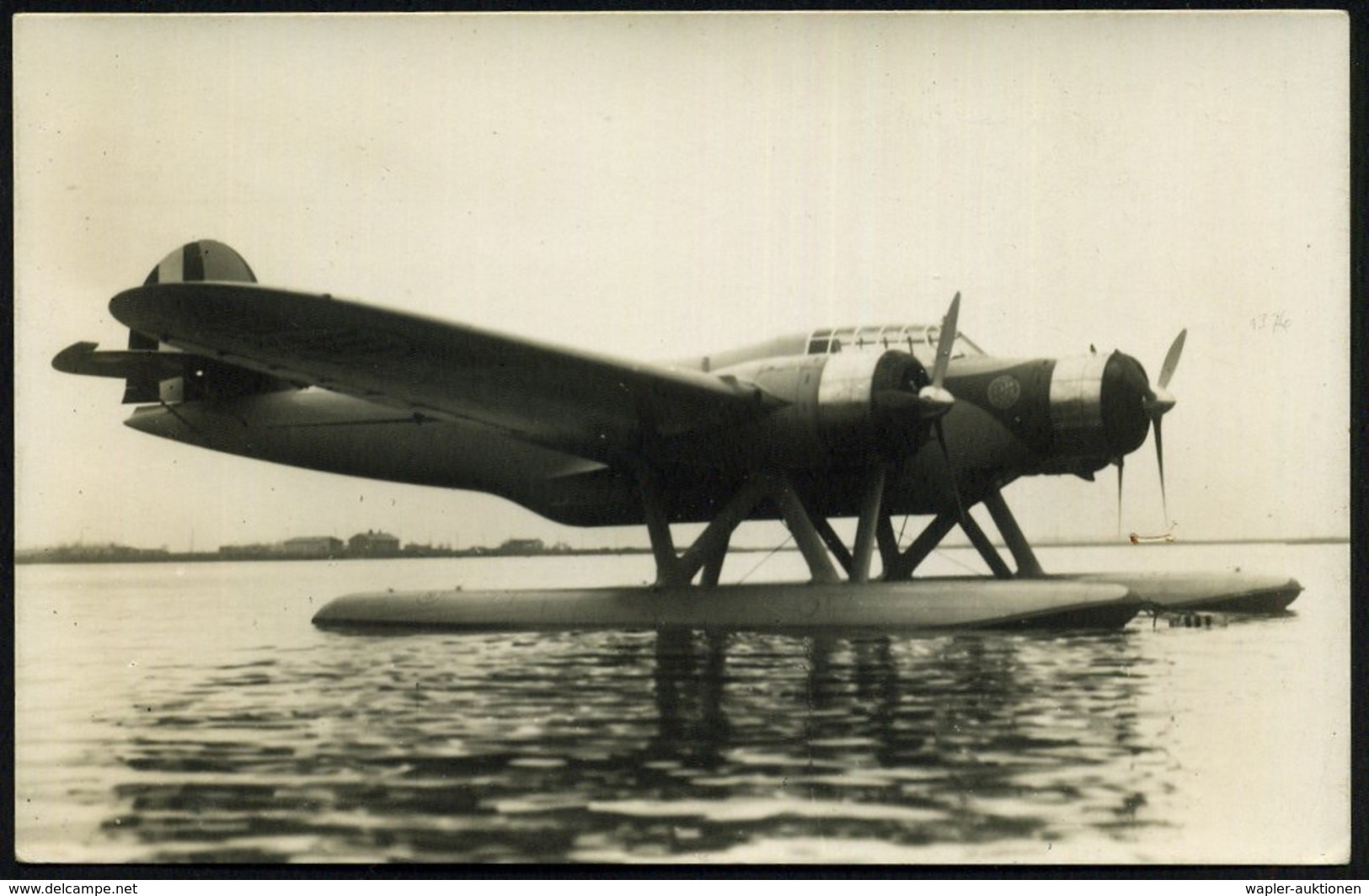 1939 (ca.) NIEDERLANDE /  ITALIEN, Niederländische S/ W.-Foto-Ak.: Ital. Seeflugzeug Cant "Z 506 B Reiher", Ungebr. (Ver - Other & Unclassified