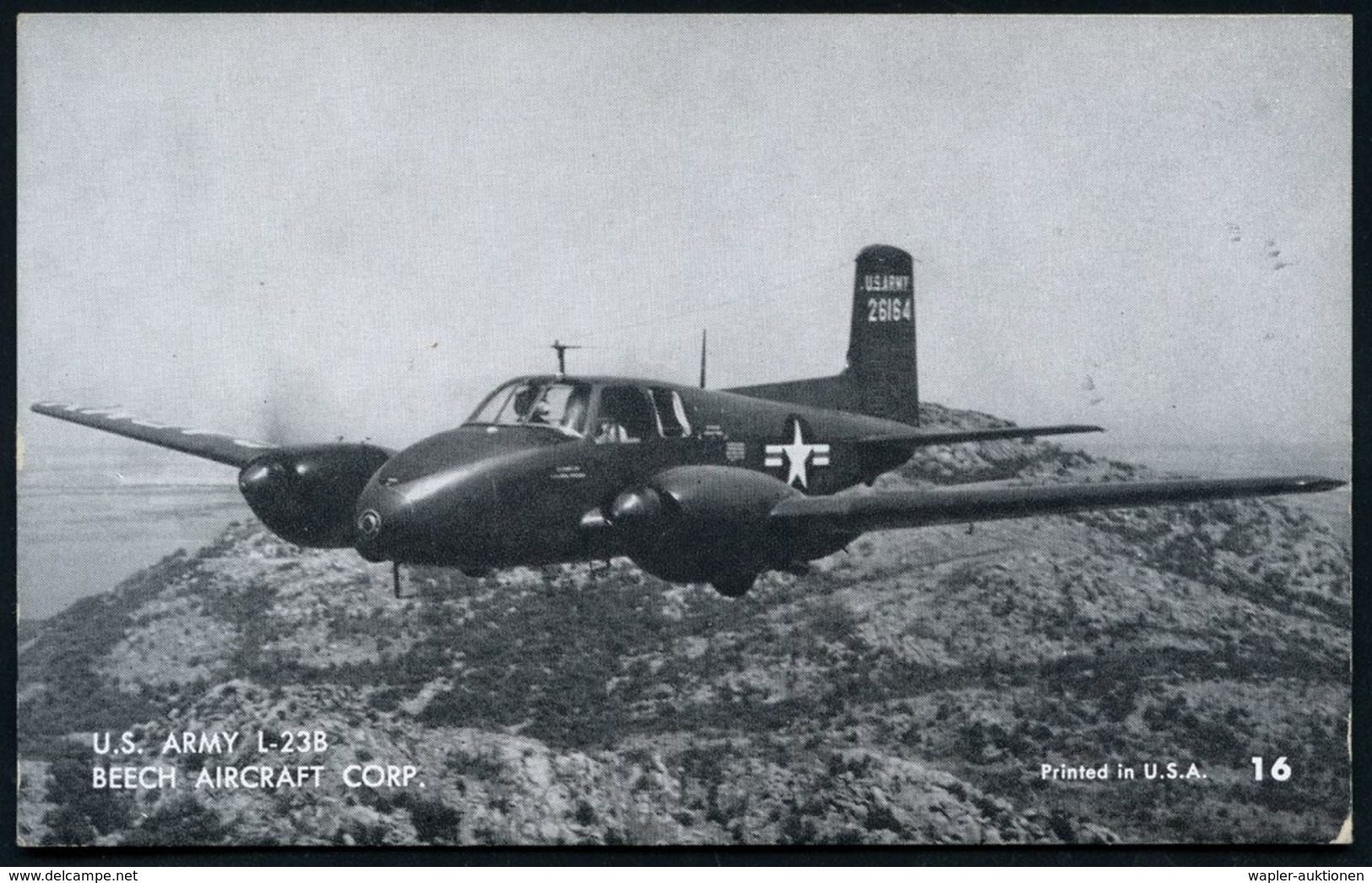 1960 (ca.) U.S.A., S/ W.-Foto-Ak.: Beech Aircraft Typ "L-238" (Karte No.16) U. Trainer "T-34A" (Karte No.53) Je Ungebr., - Other & Unclassified