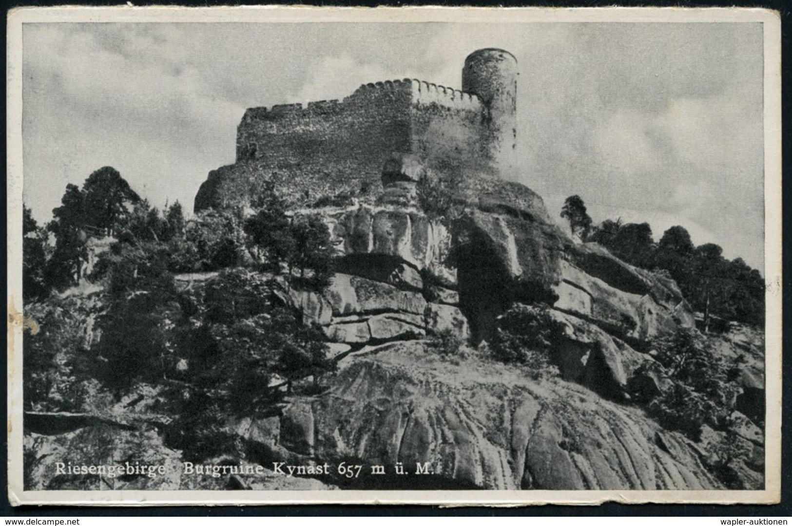 1943 (8.5.) MICHELSDORF über LIEBAU (SCHLES), 2K-Steg = PSt.I Auf S/ W.-Feldpost-Ak. (Burg Kynast) An Fp.-Nr. L 49 142 = - Other & Unclassified
