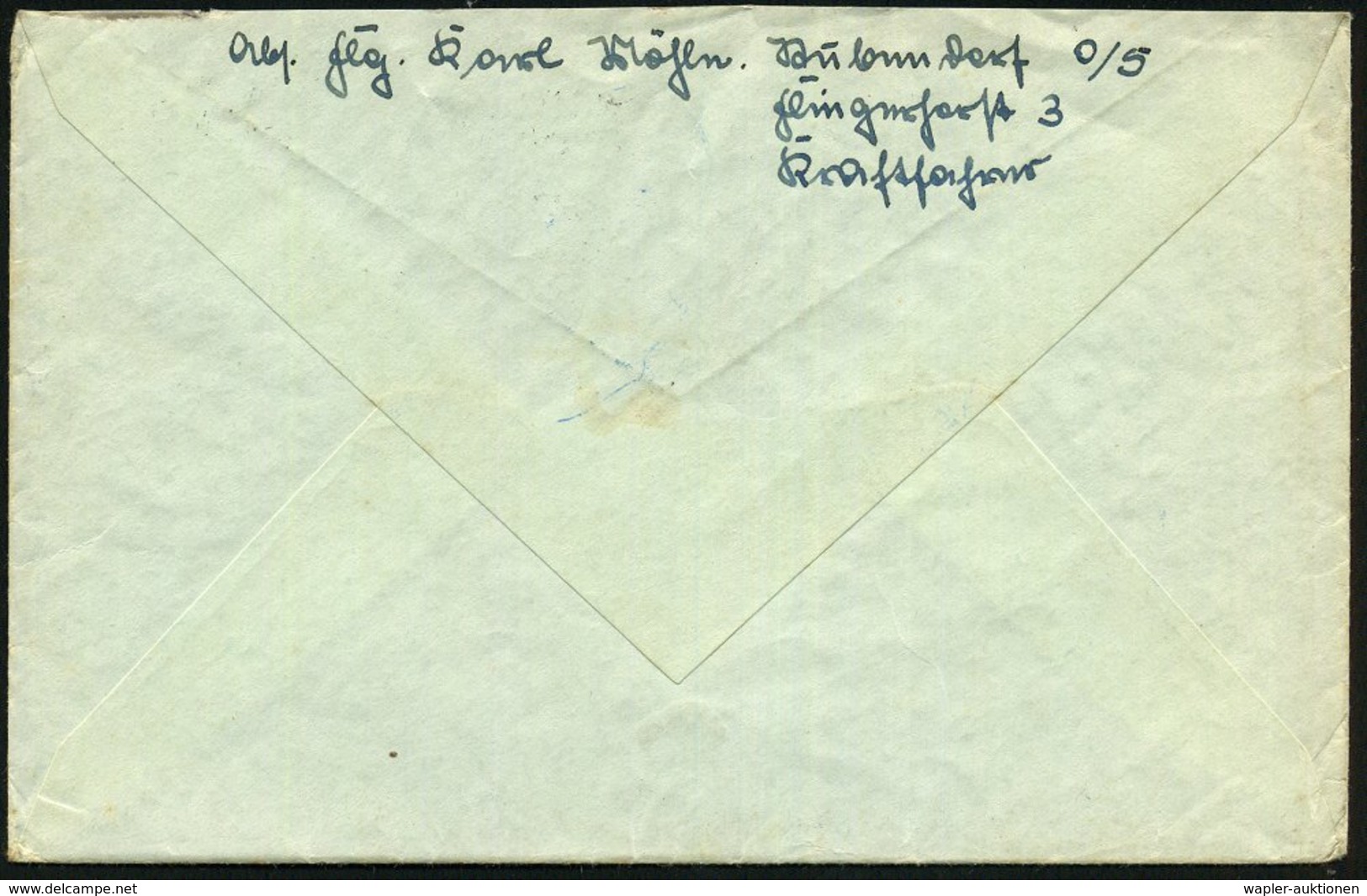 1940 (27.8.) OPPELN 1, Maschinen-Werbestempel (Rundfunk) + Briefstempel: Flugzeugführerschule A/ B 110, Wirtsch.(afts) K - Other & Unclassified