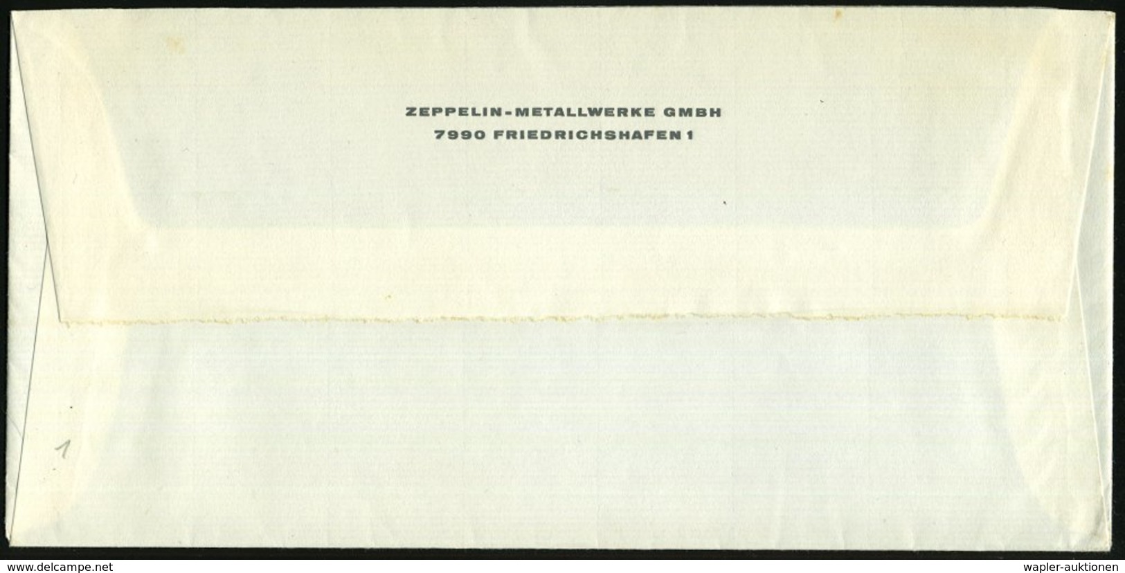 1986 (7.11.) 7990 FRIEDRICHSHAFEN, Absender-Freistempel: ZEPPELIN-METALLWERKE GMBH = Zeppelin (PLZ Vierstelling) Rs. Abs - Other & Unclassified