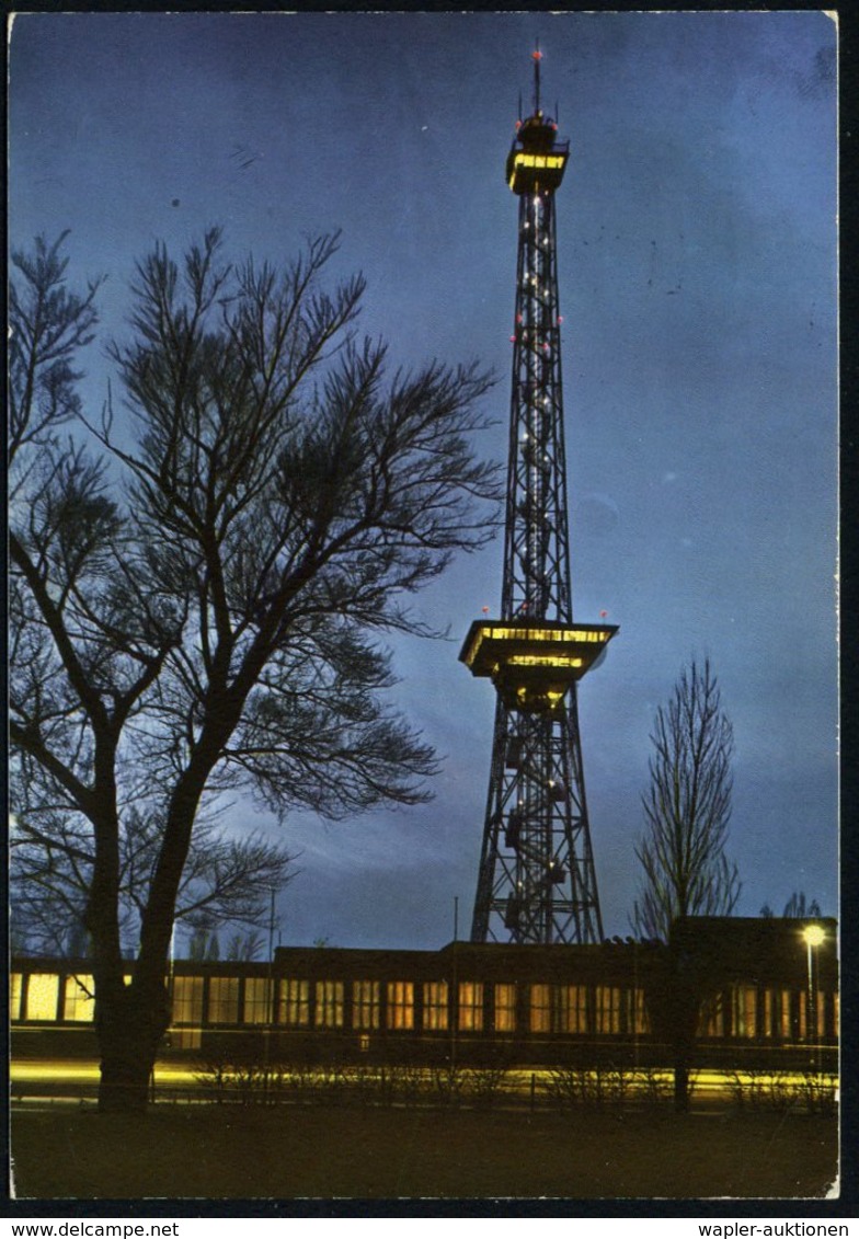 1963 (6.6.) 1 BERLIN 19, Sonderstempel: Gr. Funkausstellung (Bär Mit Funkturm) Auf Passender Color-Foto-Ak.: Ausstellung - Sonstige & Ohne Zuordnung