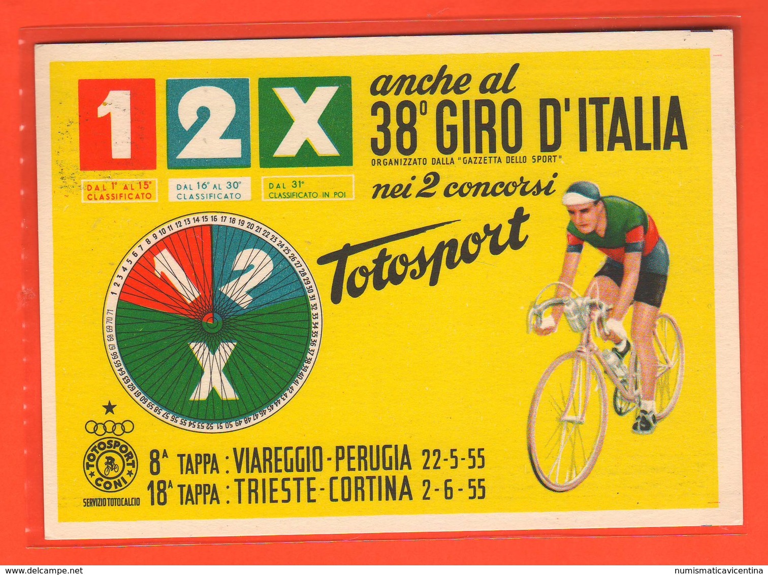 Ciclismo 38° Giro D'Italia 1955 TOTOSPORT  7  Tappa Genova Viareggio Cycling  Cyclisme Tour D'Italie - Ciclismo