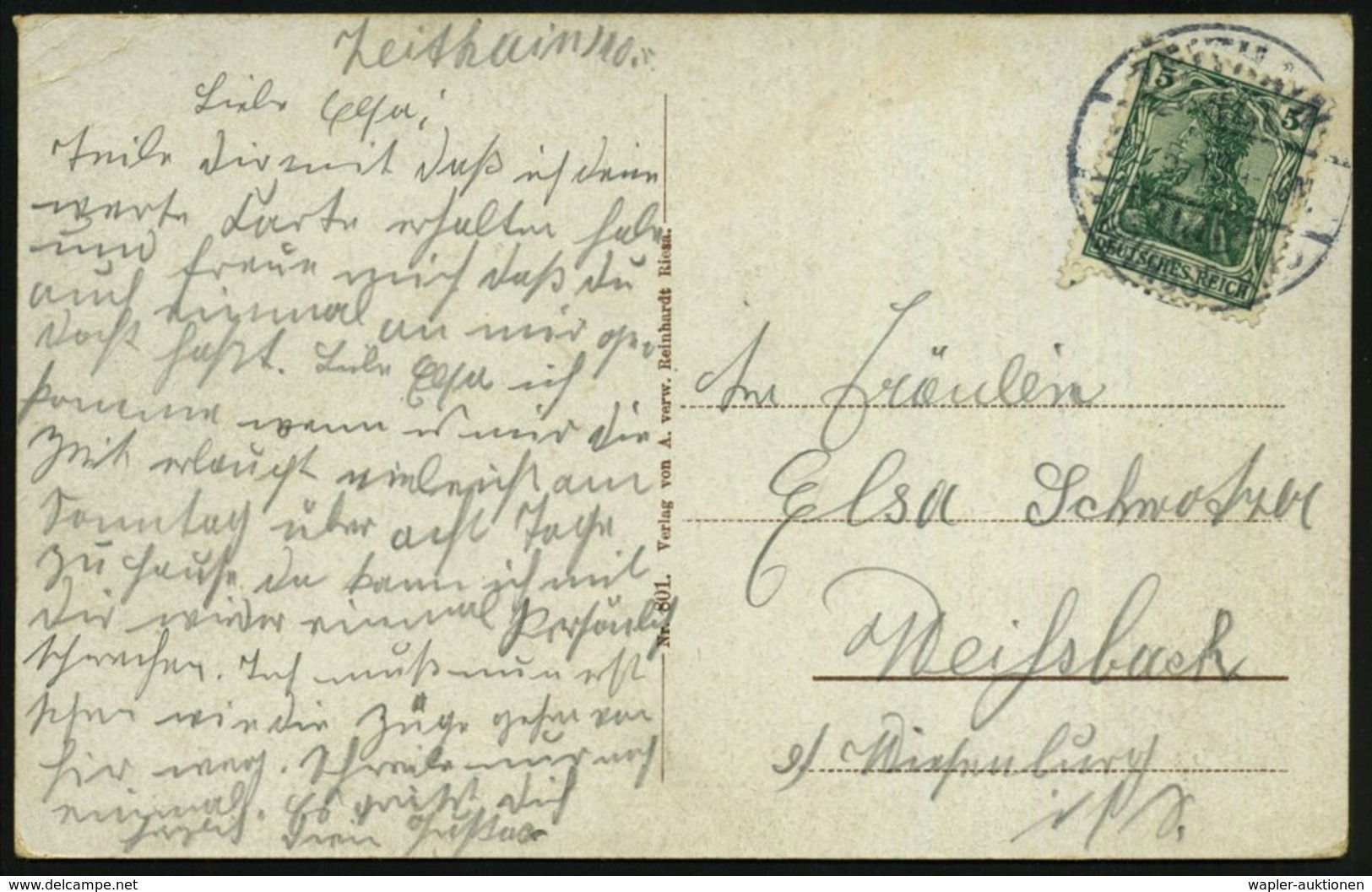 1913 (22.5.) ZEITHAIN-ÜBUNGSPLATZ, 1K-Gitter = Hauspostamt Truppenübungsplatz, Color-Foto-Ak.: Infanterie-Barrackenlager - Other & Unclassified