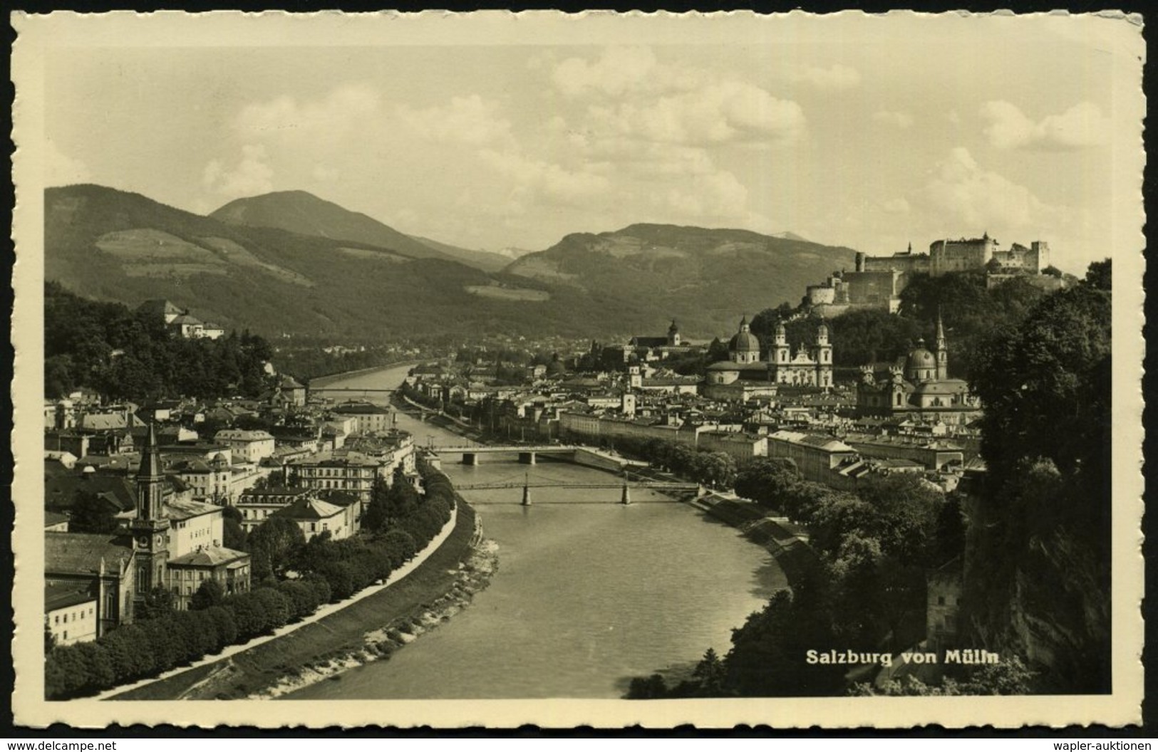 1955 (29.8.) ÖSTERREICH, Fahnen-Werbenstempel: SALZBURG, SALZBURGER FESTSPIELE, Bedarfs-Ausl.-Ak.: Salzburg - Musik-Fest - Other & Unclassified