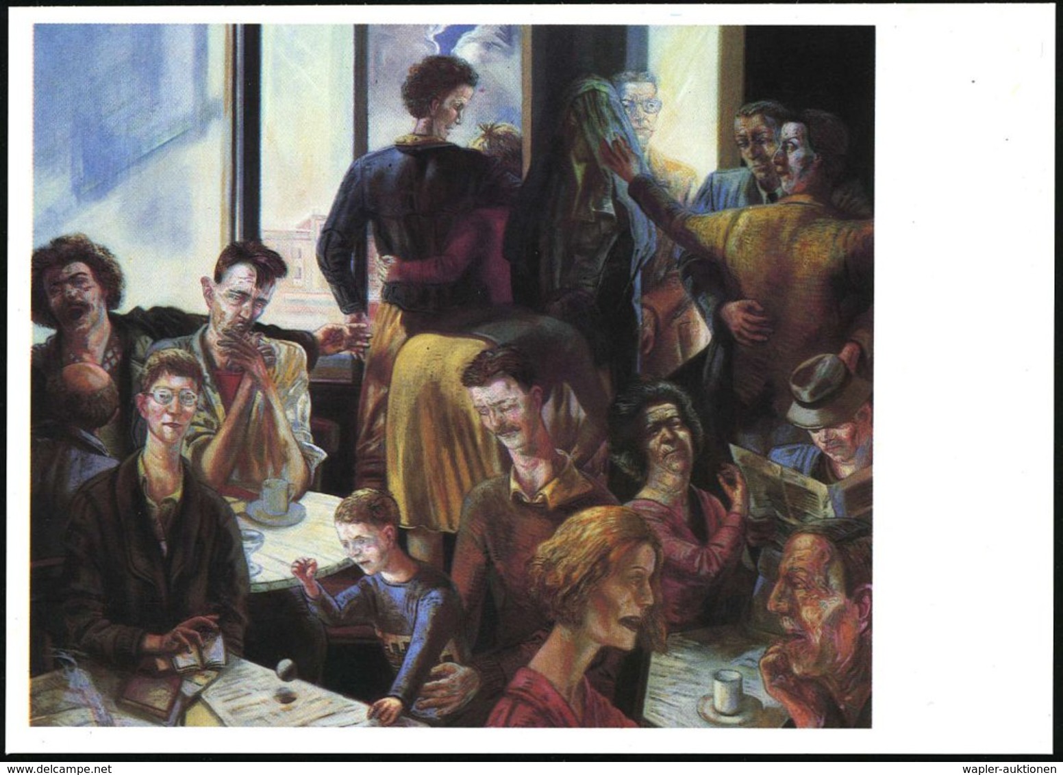 1987 D.D.R., PP 10 Pf. PdR. Orange: X. Kunstausstellung Der DDR, "Café IV" (Gemälde Von Ulrich Hachulla) Ungebr. (Mi.PP  - Other & Unclassified