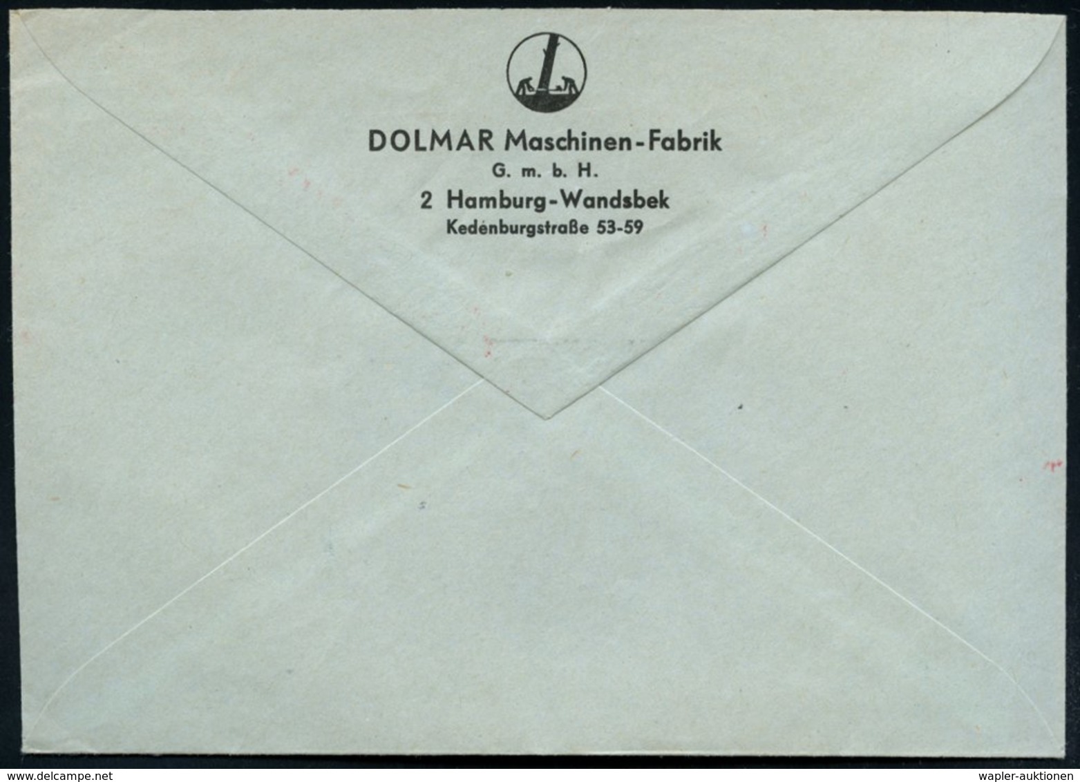 1964 (29.4.) 2 HAMBURG-WANDSBEK 1, Absender-Freistempel: DOLMAR MOTORSÄGEN (2 Männer Fällen Baum) Rs. Motivgleicher Abse - Other & Unclassified