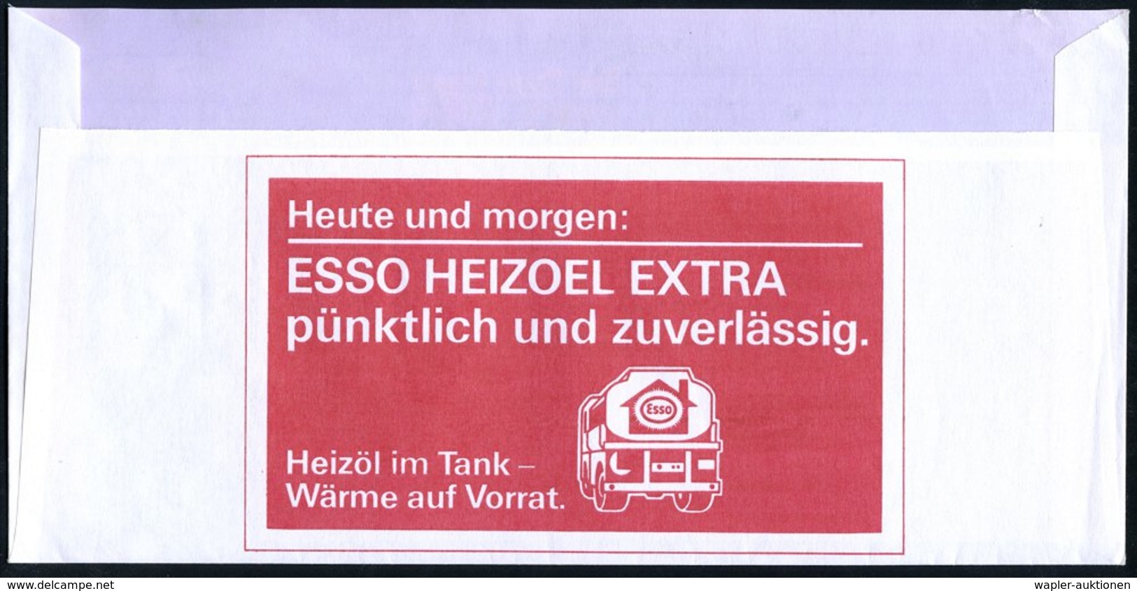 1990 3000 HANNOVER 51, Absender-Freistempel: Der Tiger Packt's, Esso.., Rs. Reklame: Esso Heizöl Extra (Tank-LKW) Fernbr - Other & Unclassified