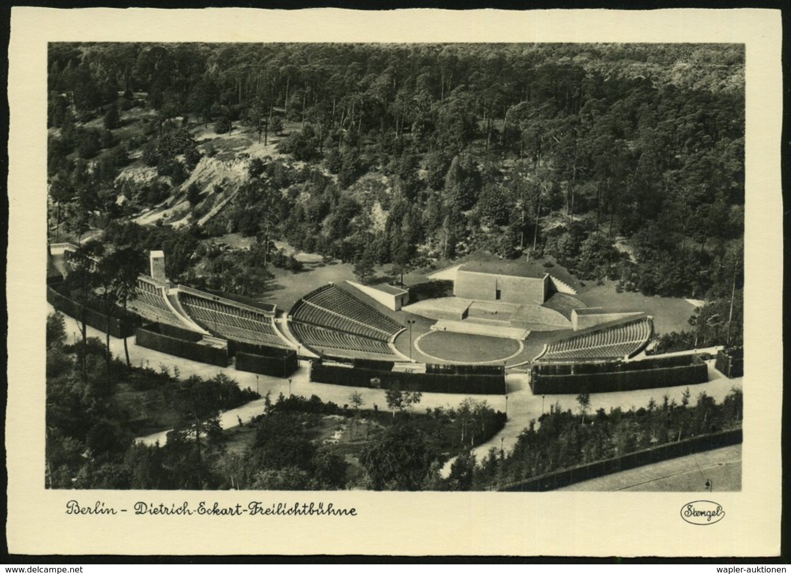 1936 Berlin-Reichssportfeld, S/ W.-Foto-Ak.: Dietrich-Eckart-Freilichtbühne (= Amphitheater Für Olympische Rahmenveranst - Sonstige & Ohne Zuordnung