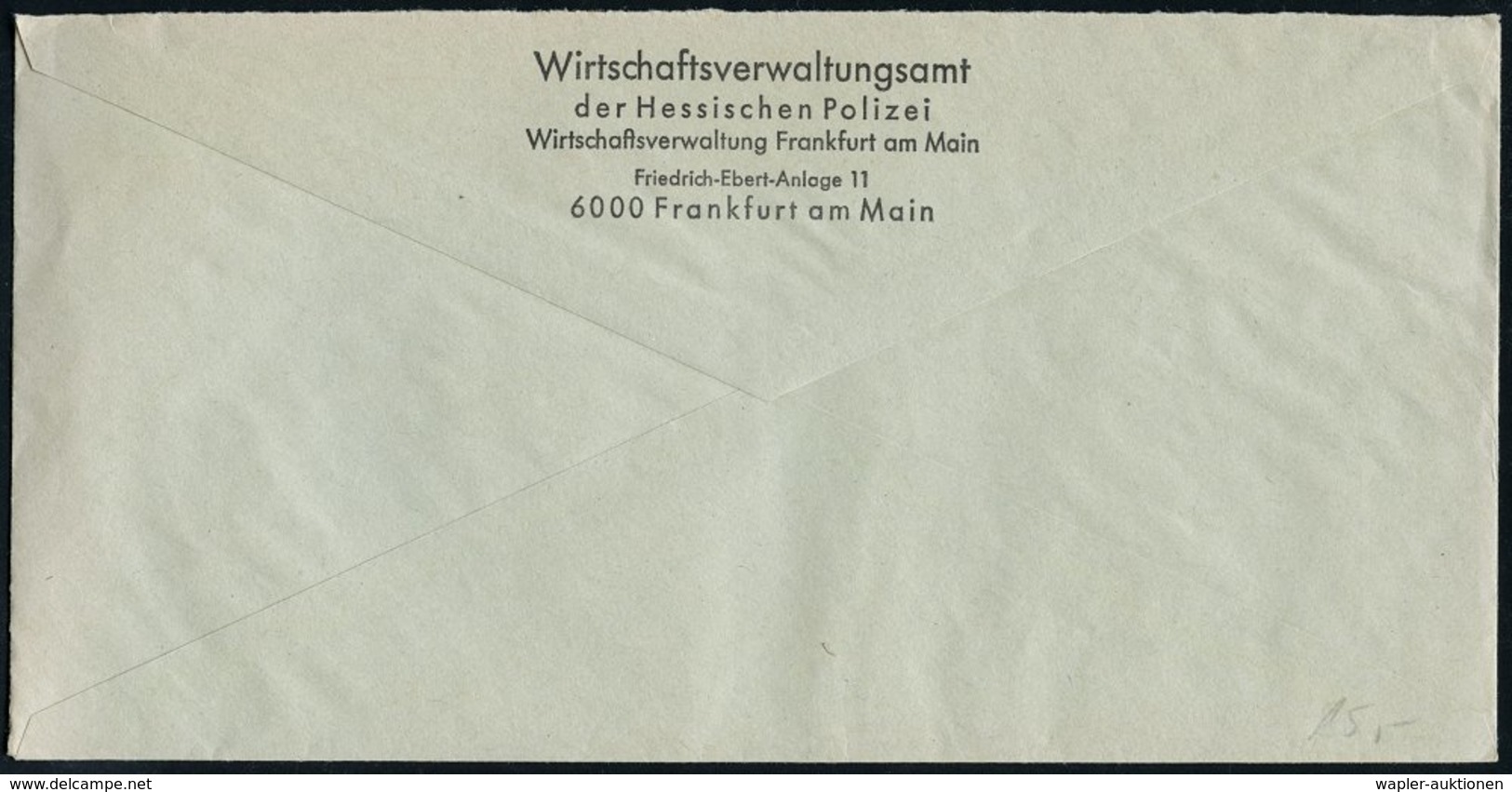 1986 (27.2.) 6000 FRANKFURT AM MAIN 1, Absender-Freistempel: 14. POLIZEI-SPORT- U. MUSIKFEST.. Frankfurter Festhalle, Rs - Sonstige & Ohne Zuordnung