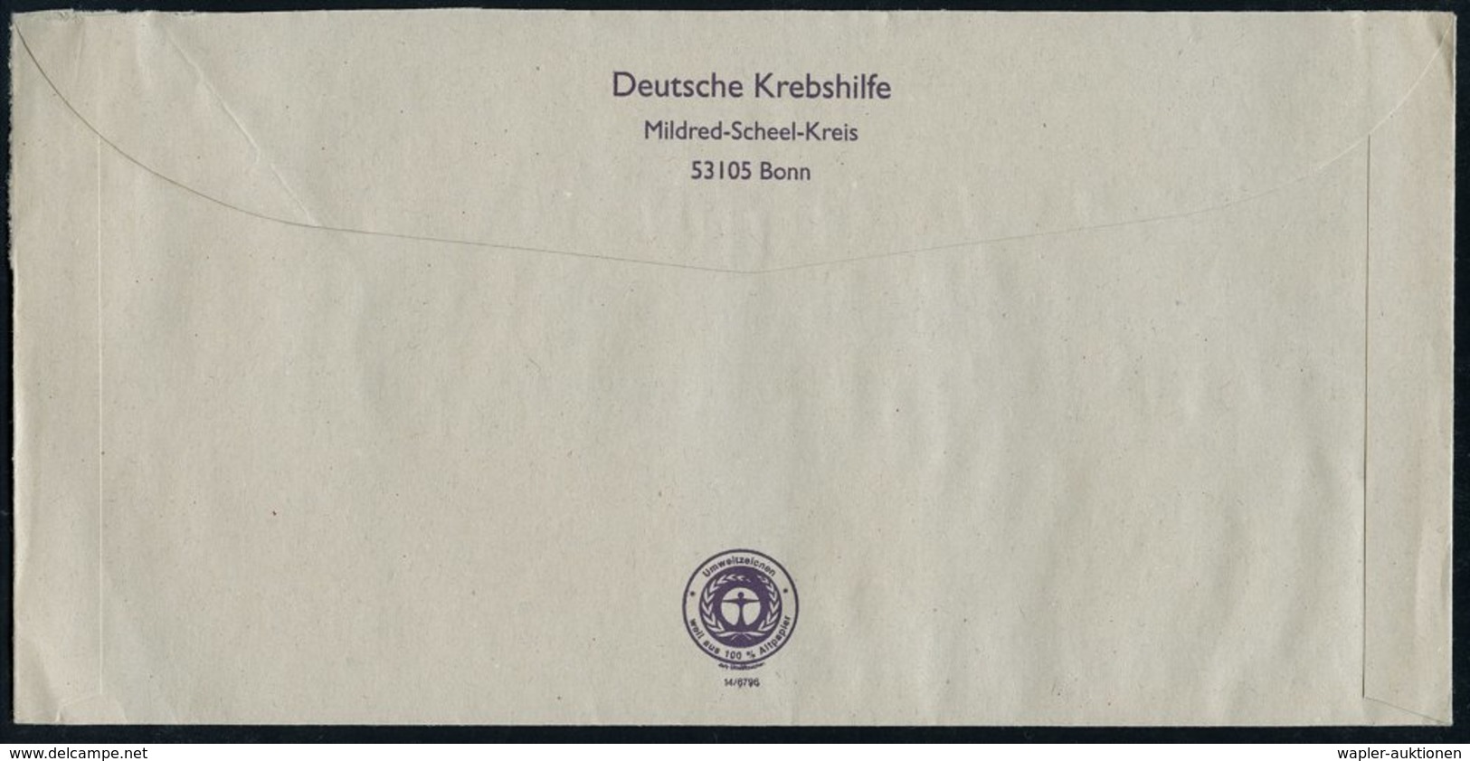 1994 (26.10.) 53111 BONN 1, Jubil.-Absender-Freistempel: 20 JAHRE DEUTSCHE KREBSHILFE.. (Herz) Rs. Abs.-Vordruck, Fernbr - Sonstige & Ohne Zuordnung