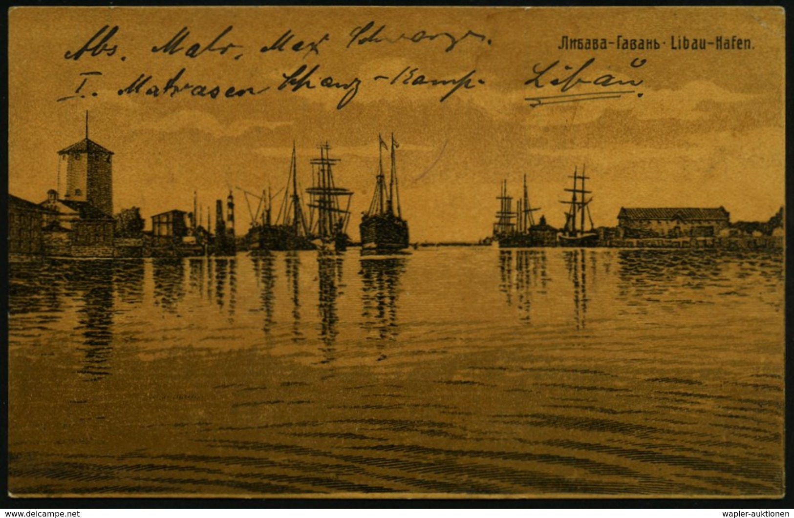 1916 (20.3.) DEUTSCHES REICH /  LETTLAND, 1K-Brücke: K. D. Feldpoststation Nr.168 + Briefstempel: Kaiserl. Marine, LIBAU - Other & Unclassified
