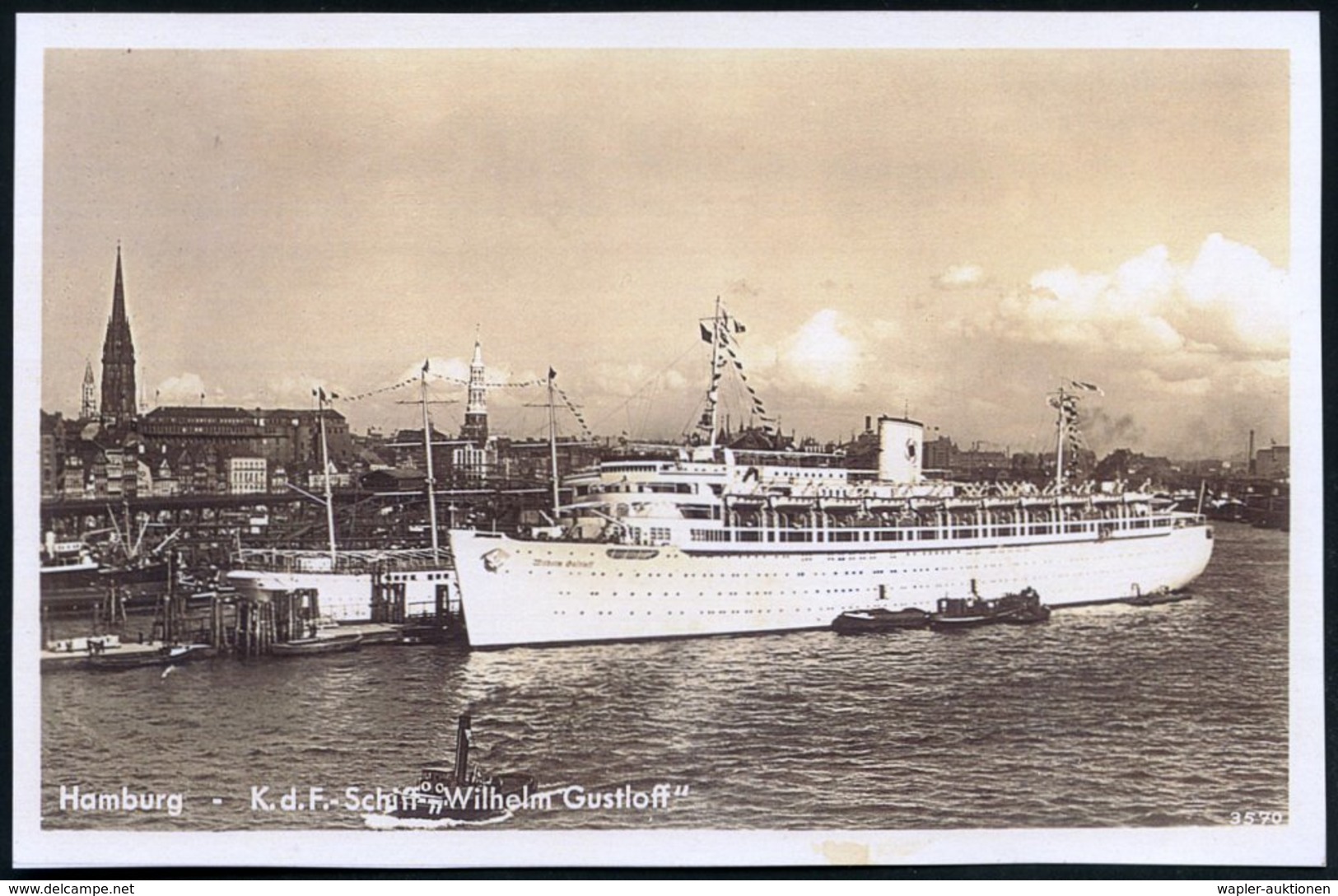 1938 (11.6.) HAMBURG 36, Sonderstempel: Reichstagung "Kraft Durch Freude" = K.d.F.-Schiff "Wilhelm Gustloff" + Faksimile - Other & Unclassified