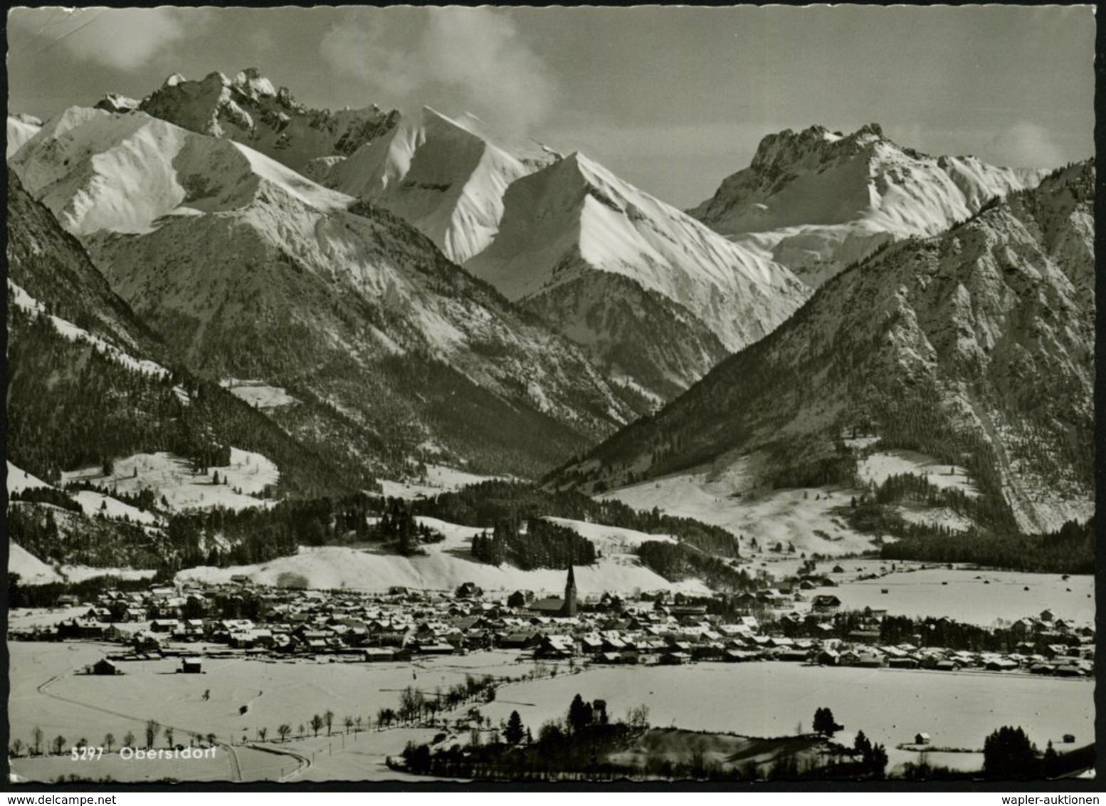 1961 (20.2.) (13 B) OBERSTDORF, Maschinen-Werbestempell: INTERNAT. SKIFLUGWOCHE.. 1961 (Skispringer) S/ W.-Foto-Ak.: Win - Other & Unclassified