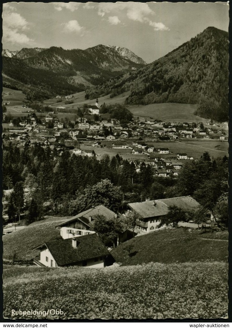 1962 (8.8.) 8222 RUHPOLDING, Maschinen-Werbeung: DEUTSCHE SKIMEISTER-SCHAFTEN 1963, NORDISCH-ALPIN.. , S/ W.-Foto-Ak: Ru - Other & Unclassified