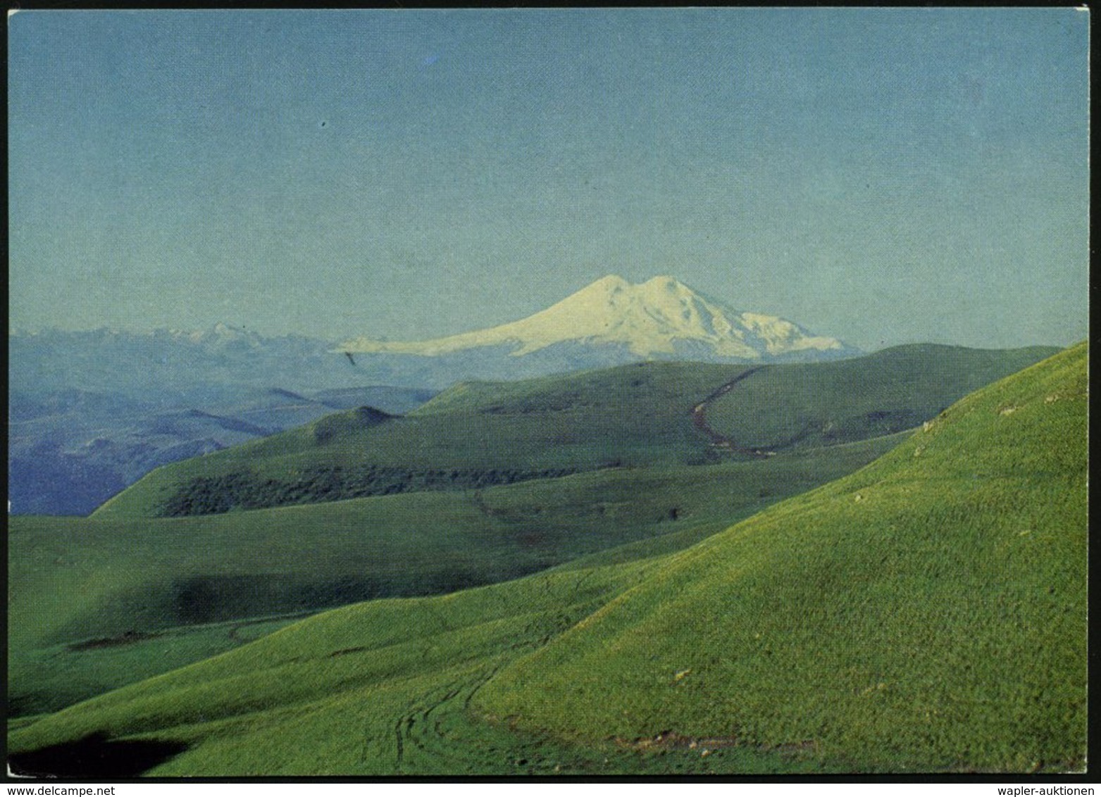 1976 UdSSR, 3 Kop. Bild-Ganzsache, Komsomolzen, Schw.: Okrestnosti Kislowodska Mit Elbrus, Ungebr. - Alpinismus / Mounta - Other & Unclassified