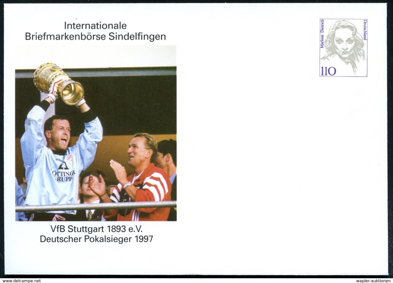 1997 (Okt.) B.R.D., PU 110 Pf. M. Dietrich: VfB Stuttgart.. Deutscher Pokalsieger 1997, Ungebr. (Mi.PU 351) - Fußball /  - Other & Unclassified