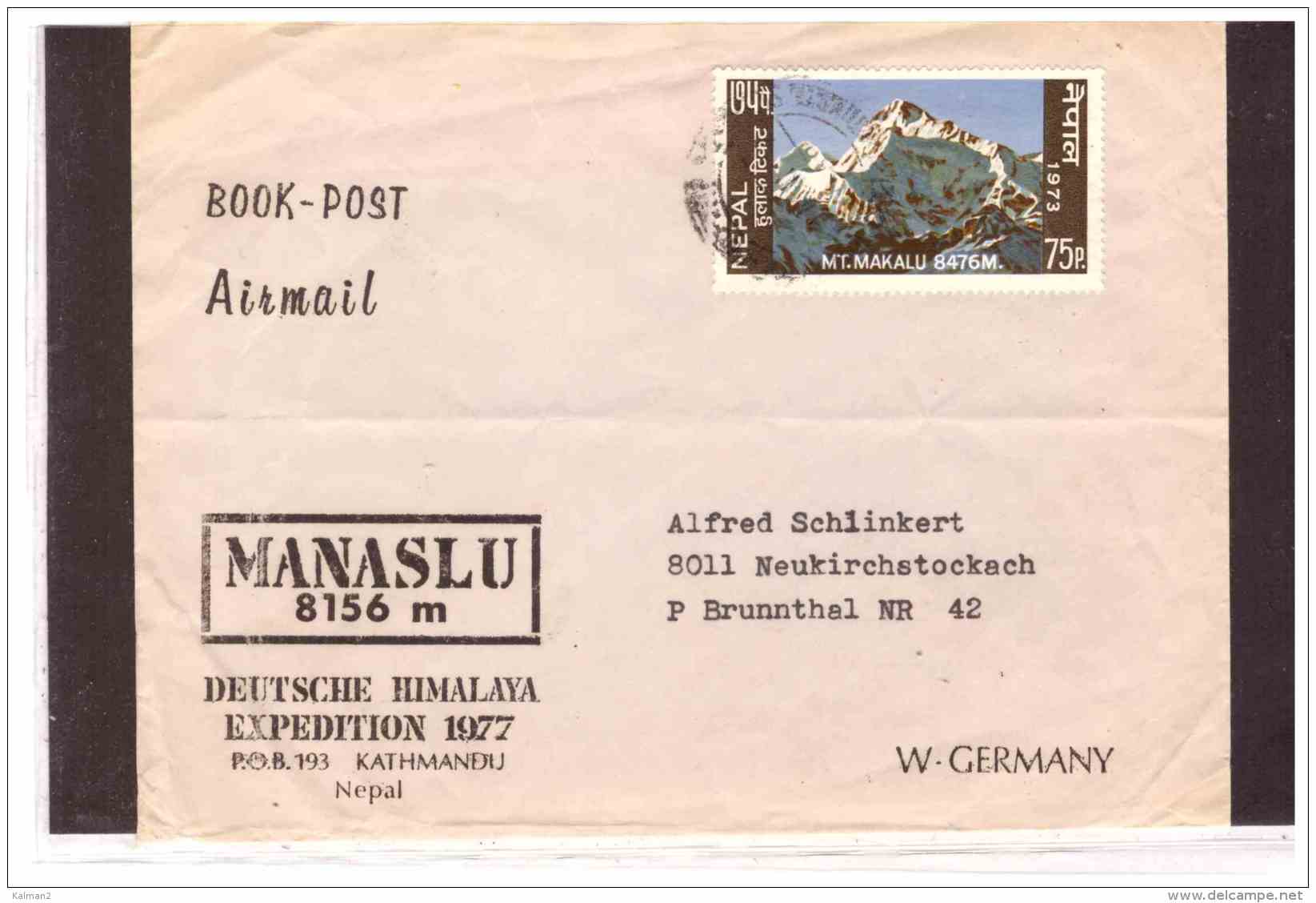 TEM656   -    COVER WITH INTERESTING POSTAGE - Nepal