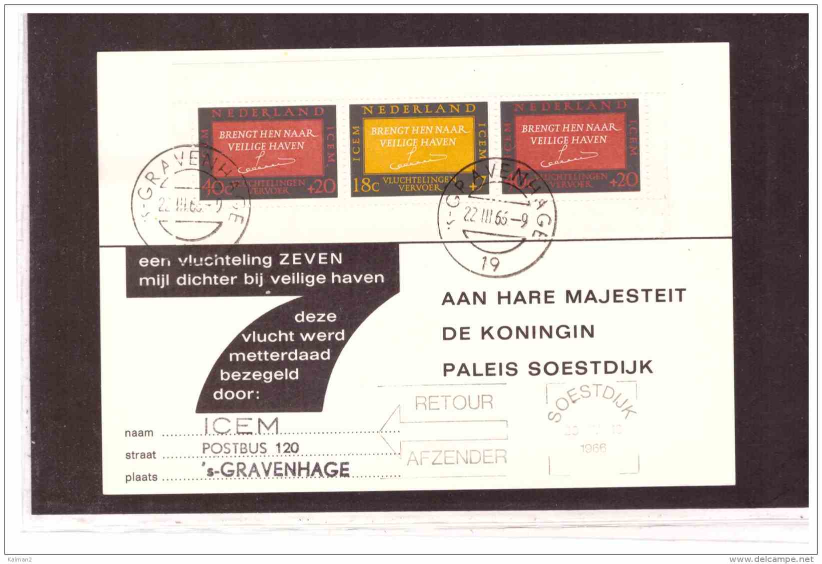 TEM1029   -  GRAVENHAGE  22.3.1969    /     CARD WITH INTERESTING POSTAGE - Covers & Documents