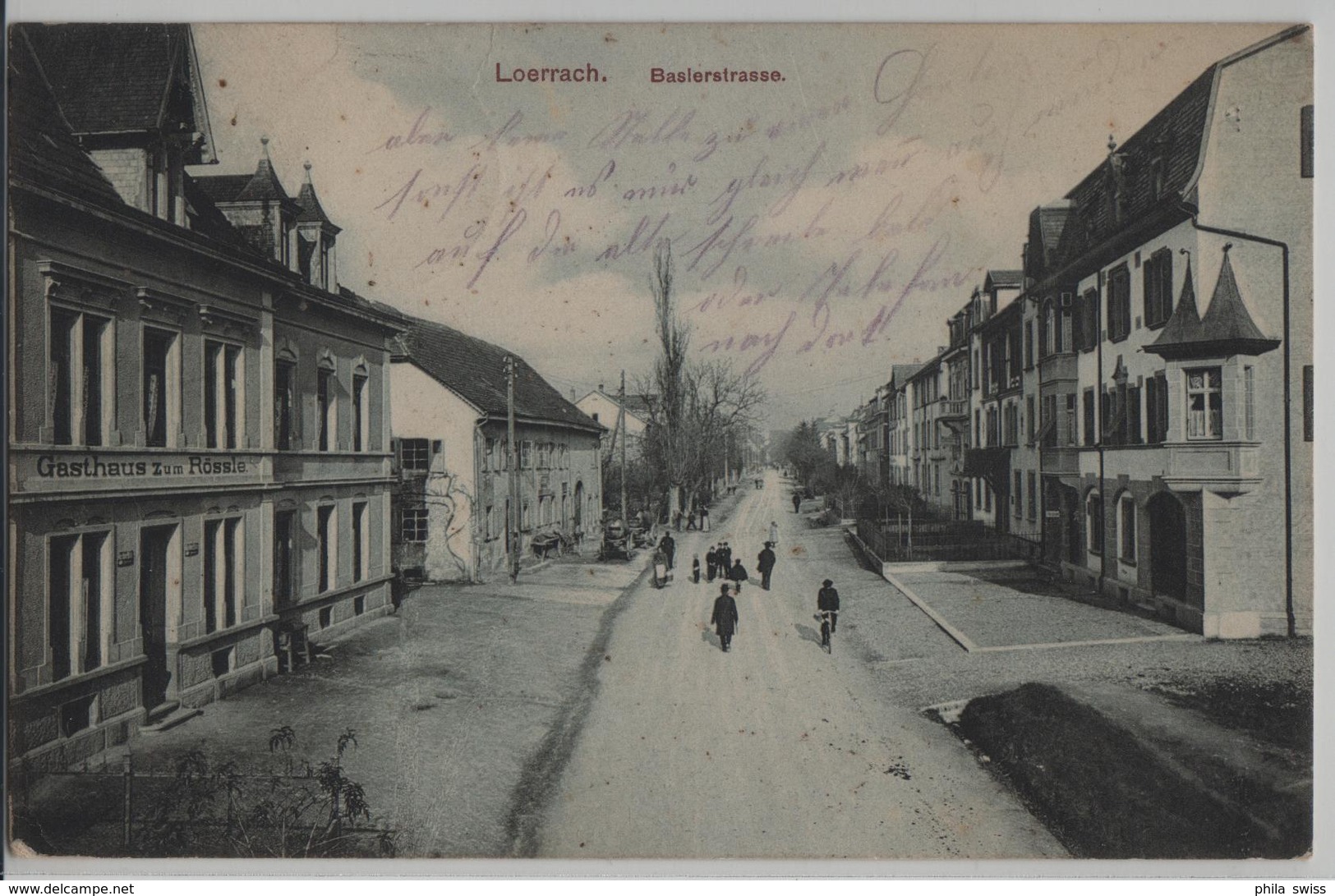 Loerrach - Baslerstrasse, Belebt, Gasthaus Zum Rössle - Photo: Metz - Lörrach