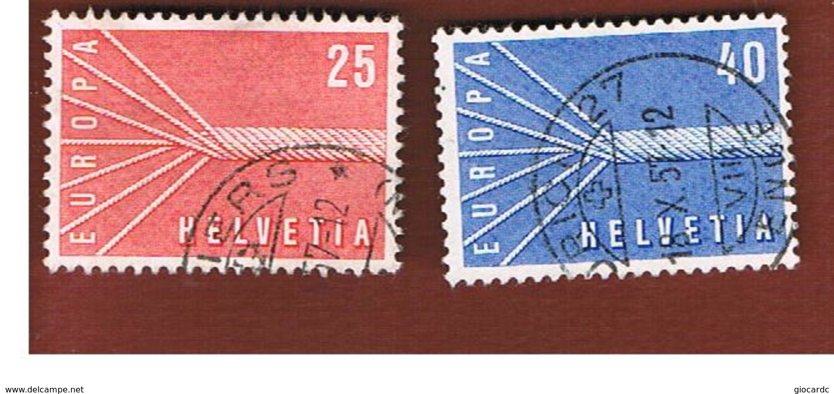 SVIZZERA  (SWITZERLAND) - 1957 EUROPA  - USED - 1957