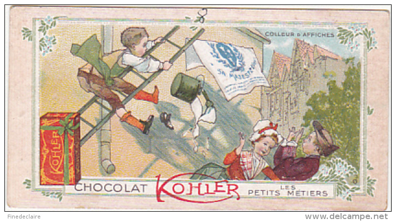 Chromo - Chocolat Kohler - Les Petits Métiers - Colleur D'affiches - Autres & Non Classés