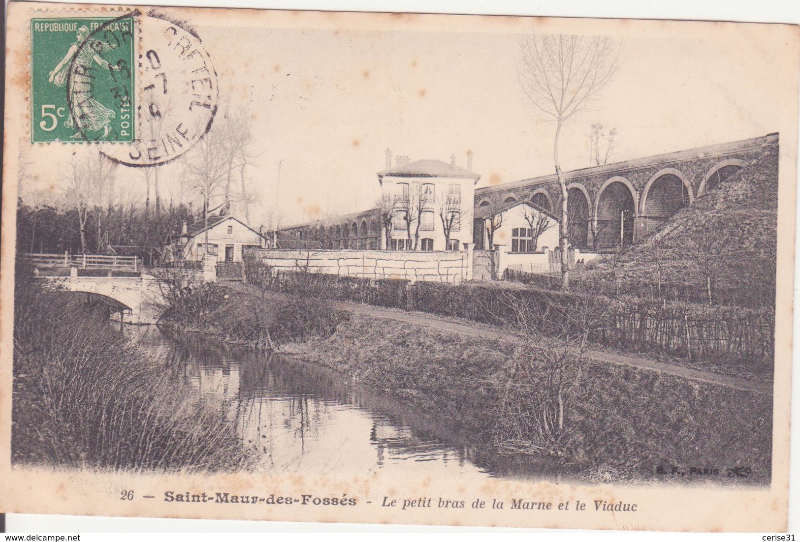 CPA - 26. SAINT MAUR DES FOSSES - Un Petit Bras De La Marne Et Le Viaduc - Saint Maur Des Fosses