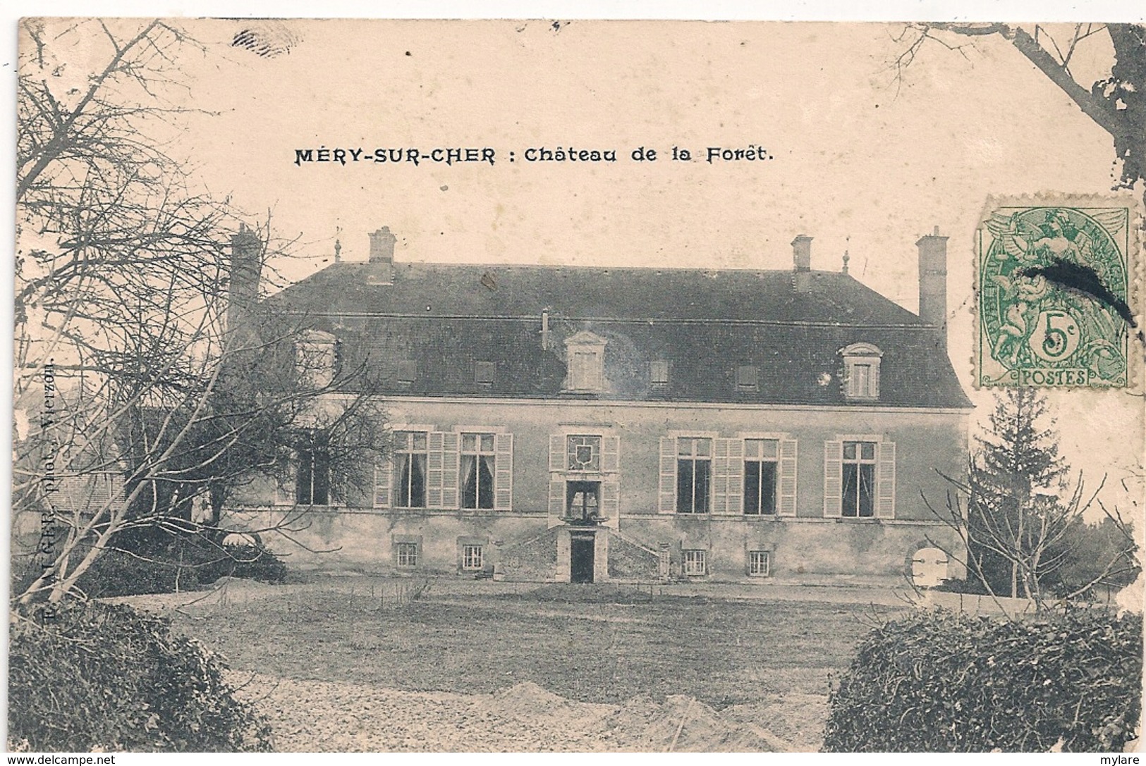 Cpa  18 Méry Sur Cher Chateau De La Forêt - Altri & Non Classificati